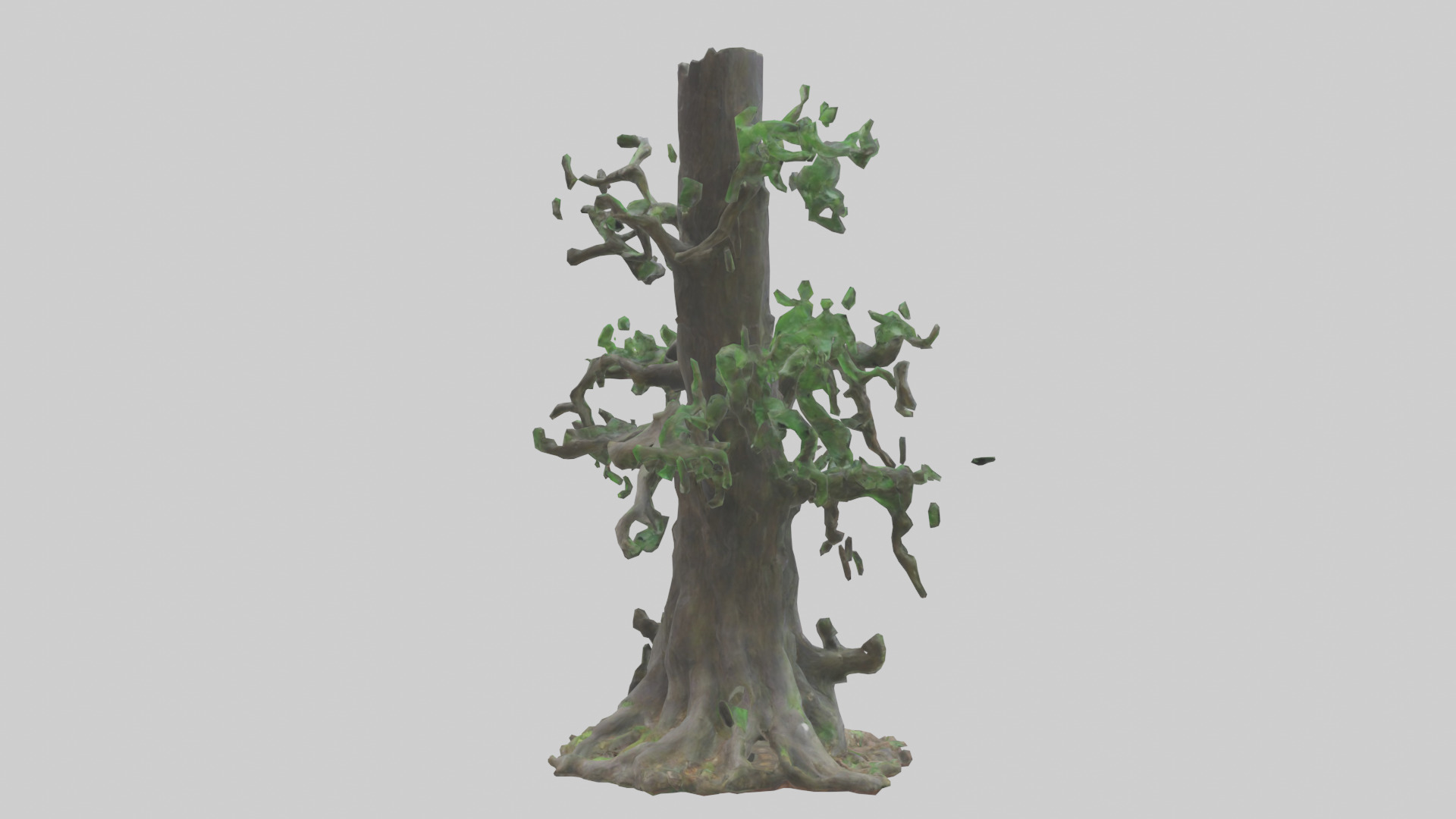 Living Forest Sculpture statue model Low-poly 3D model_2