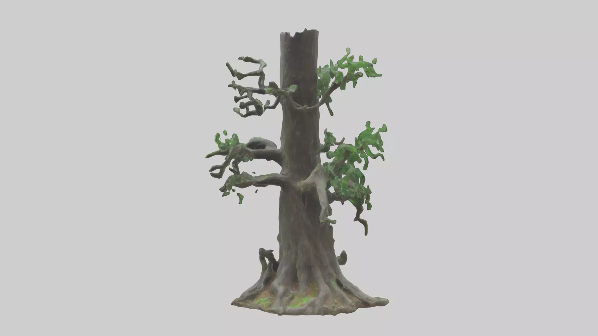 Living Forest Sculpture statue model Low-poly 3D model_0