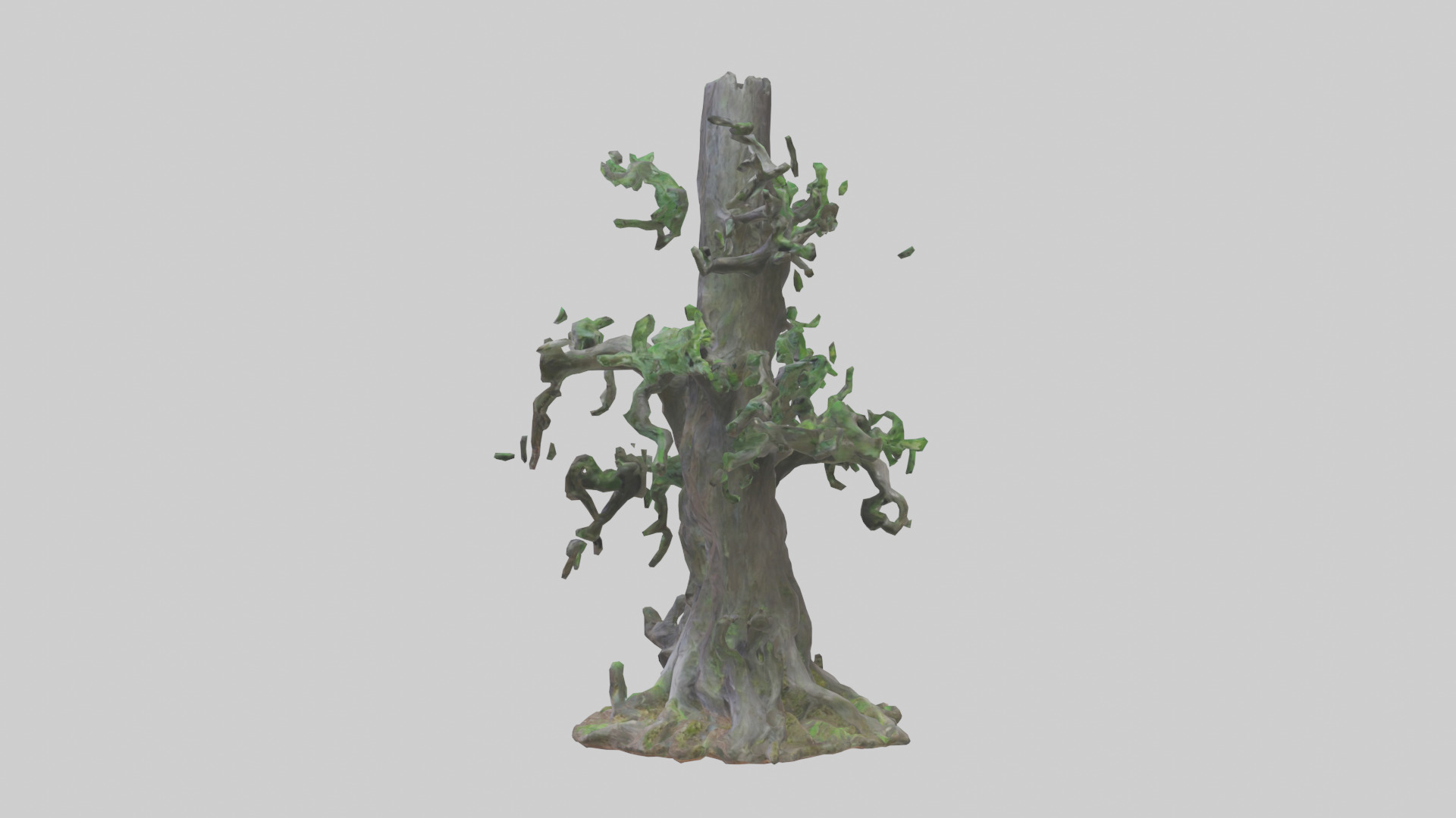 Living Forest Sculpture statue model Low-poly 3D model_12