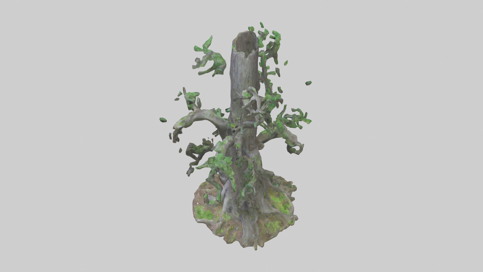 Living Forest Sculpture statue model Low-poly 3D model_17