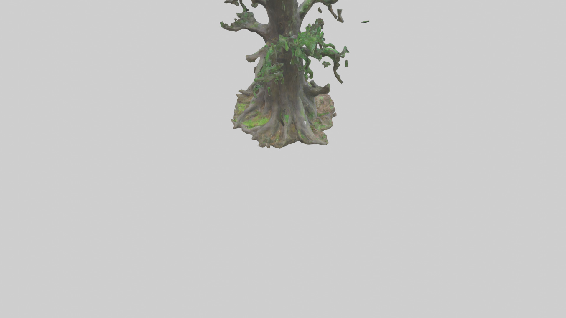 Living Forest Sculpture statue model Low-poly 3D model_4
