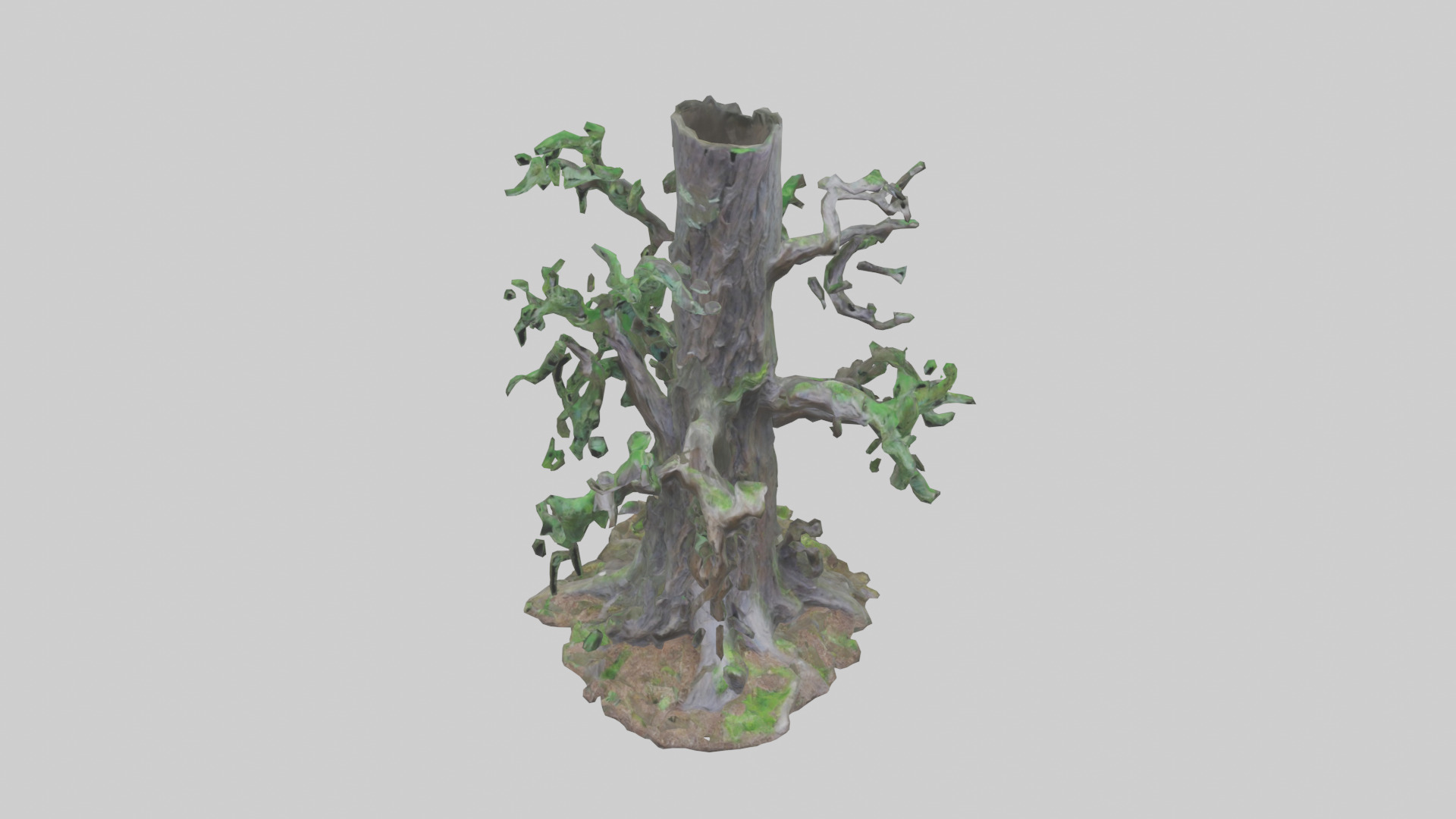 Living Forest Sculpture statue model Low-poly 3D model_16