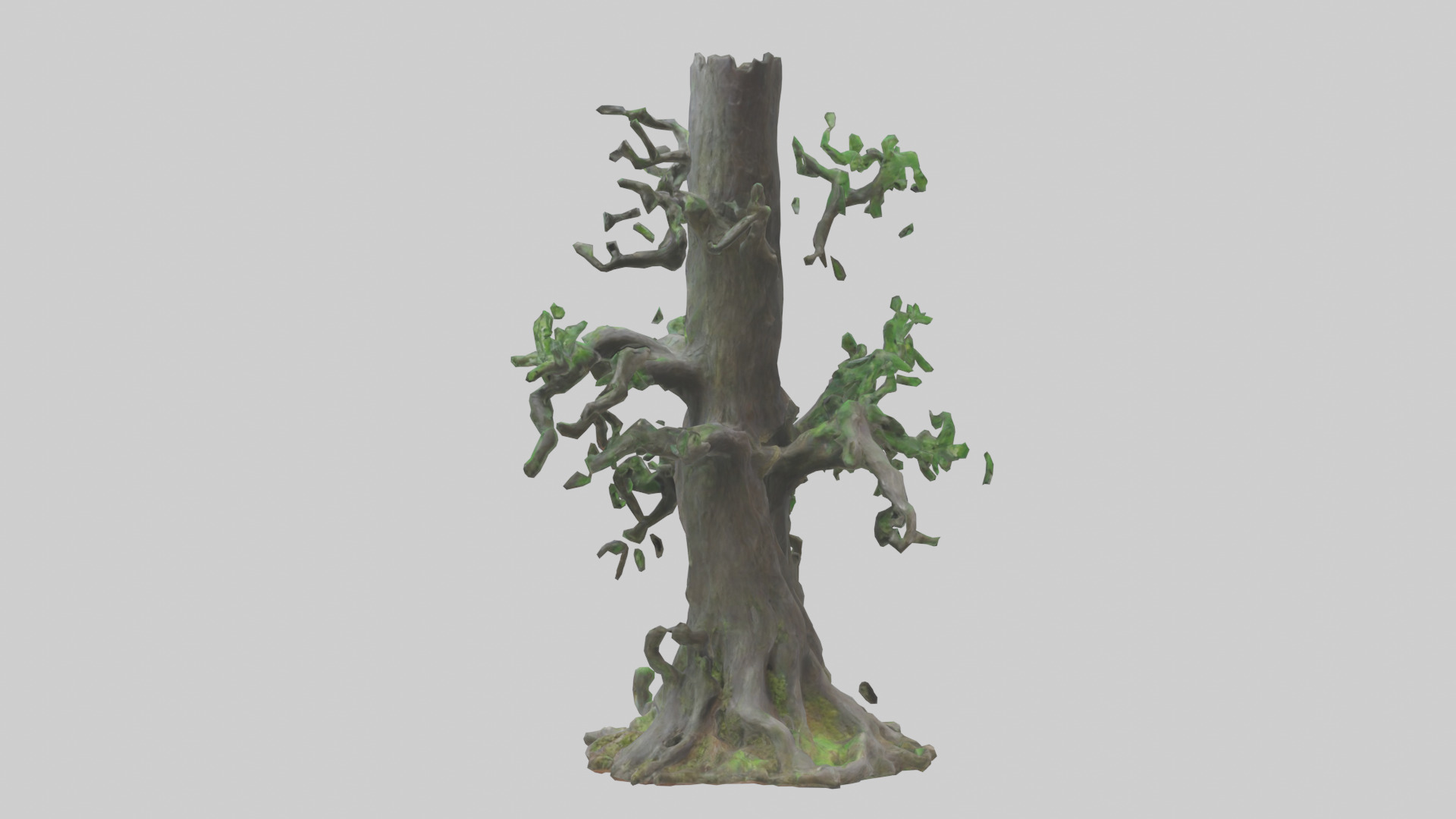 Living Forest Sculpture statue model Low-poly 3D model_1