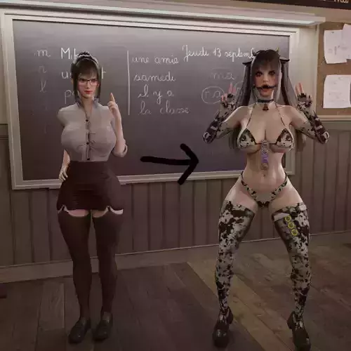 A teacher is different day and night Low-poly 3D model