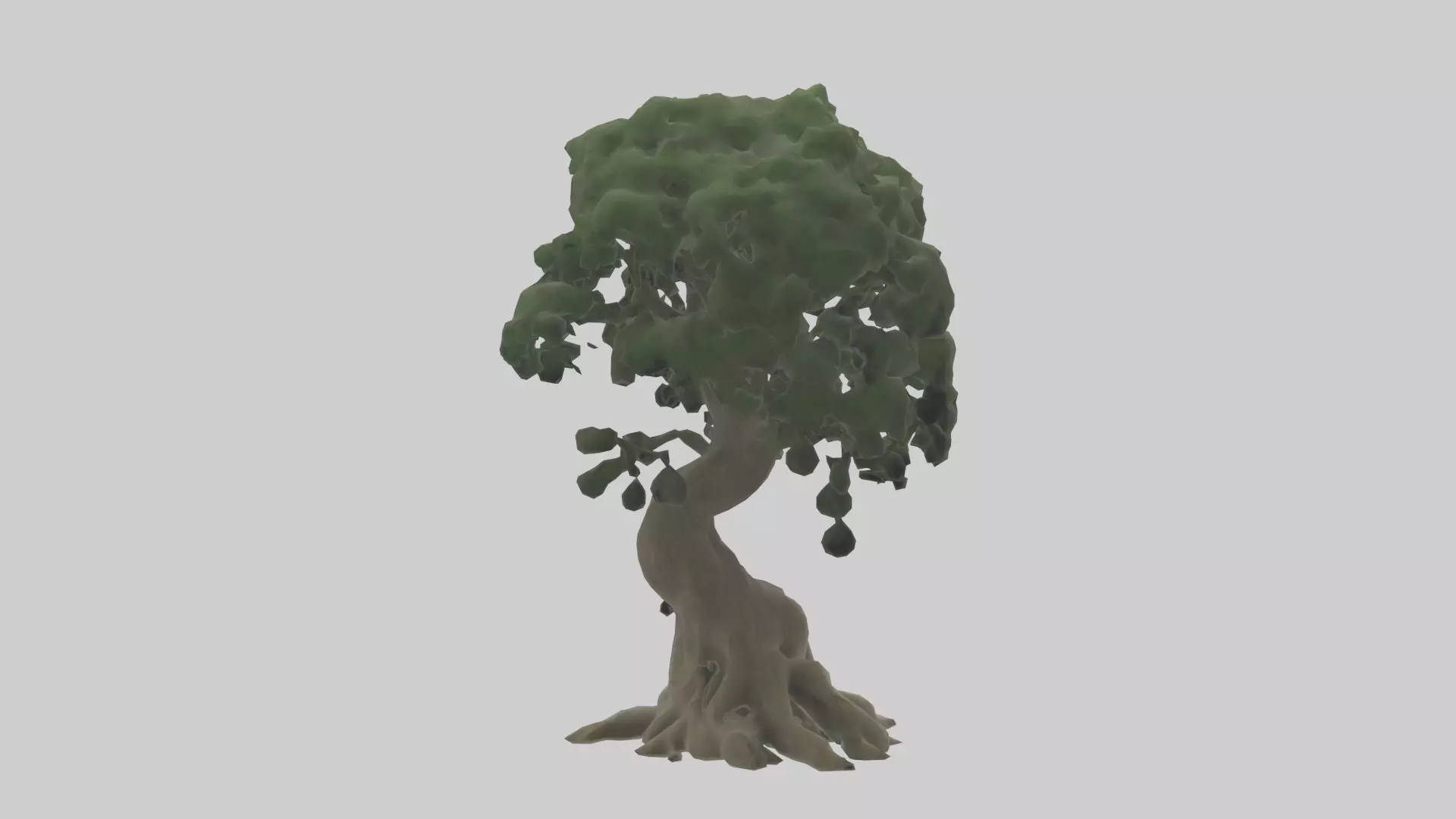 Living tree model Low-poly 3D model_0