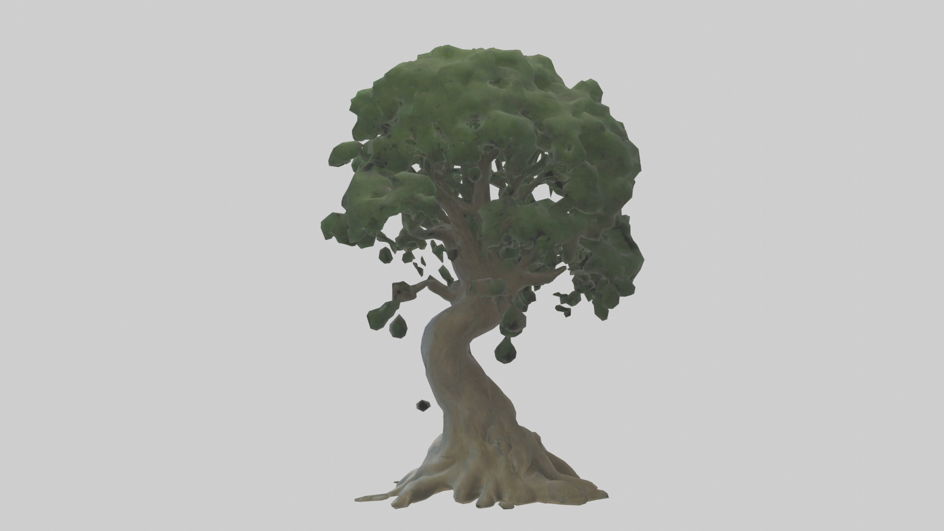 Living tree model Low-poly 3D model_1