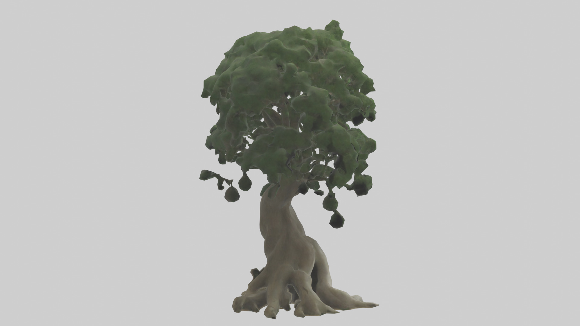 Living tree model Low-poly 3D model_2
