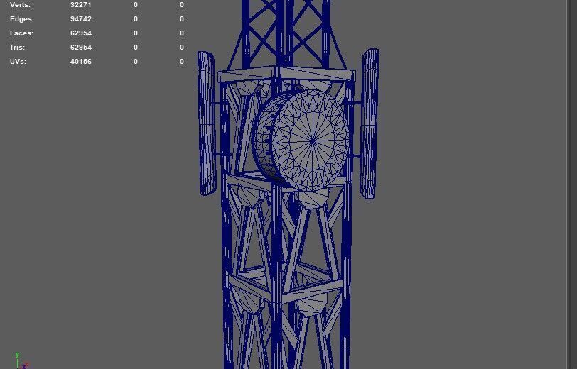 Telecommunication Tower 3D model_12