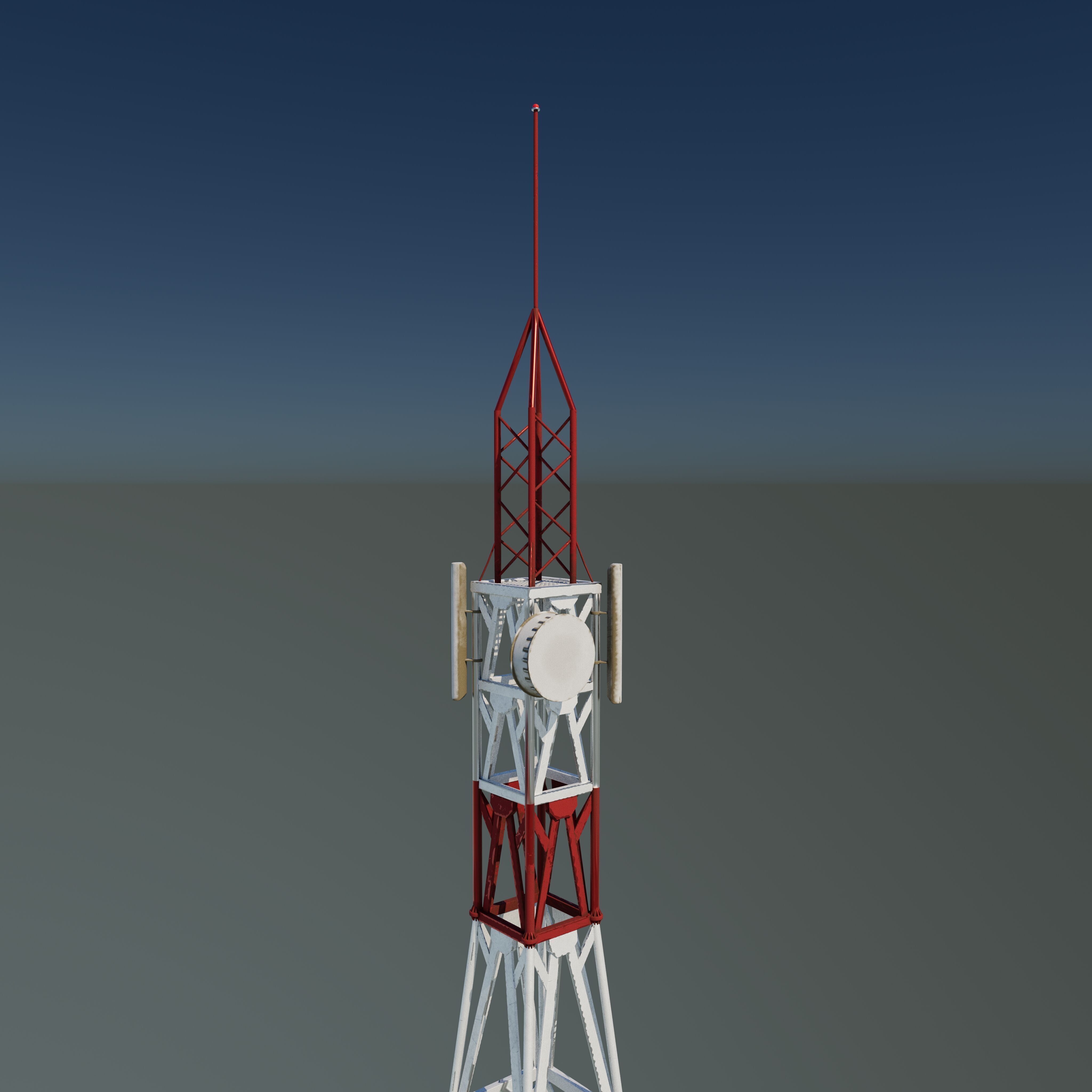 Telecommunication Tower 3D model_10