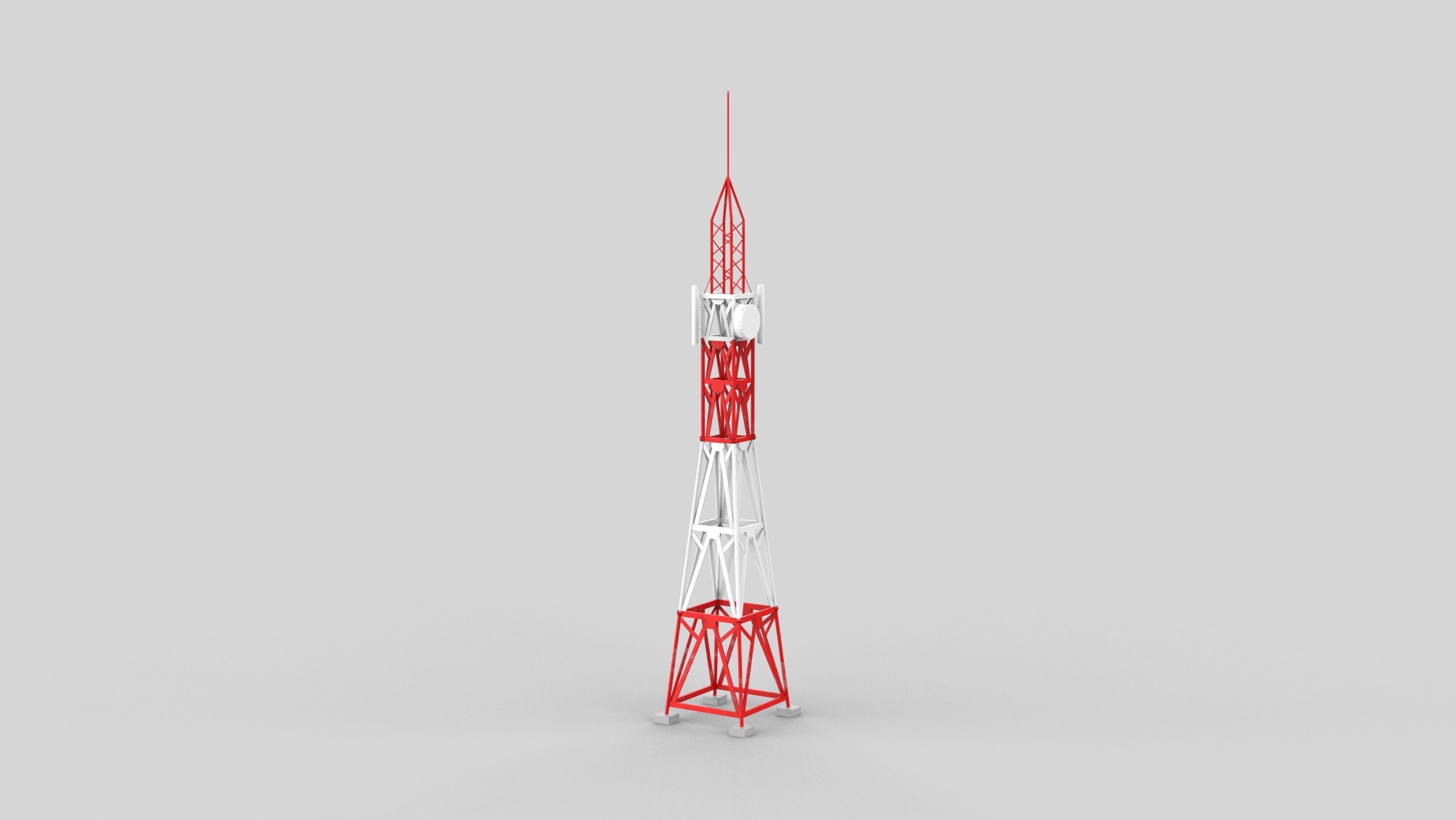 Telecommunication Tower 3D model_7