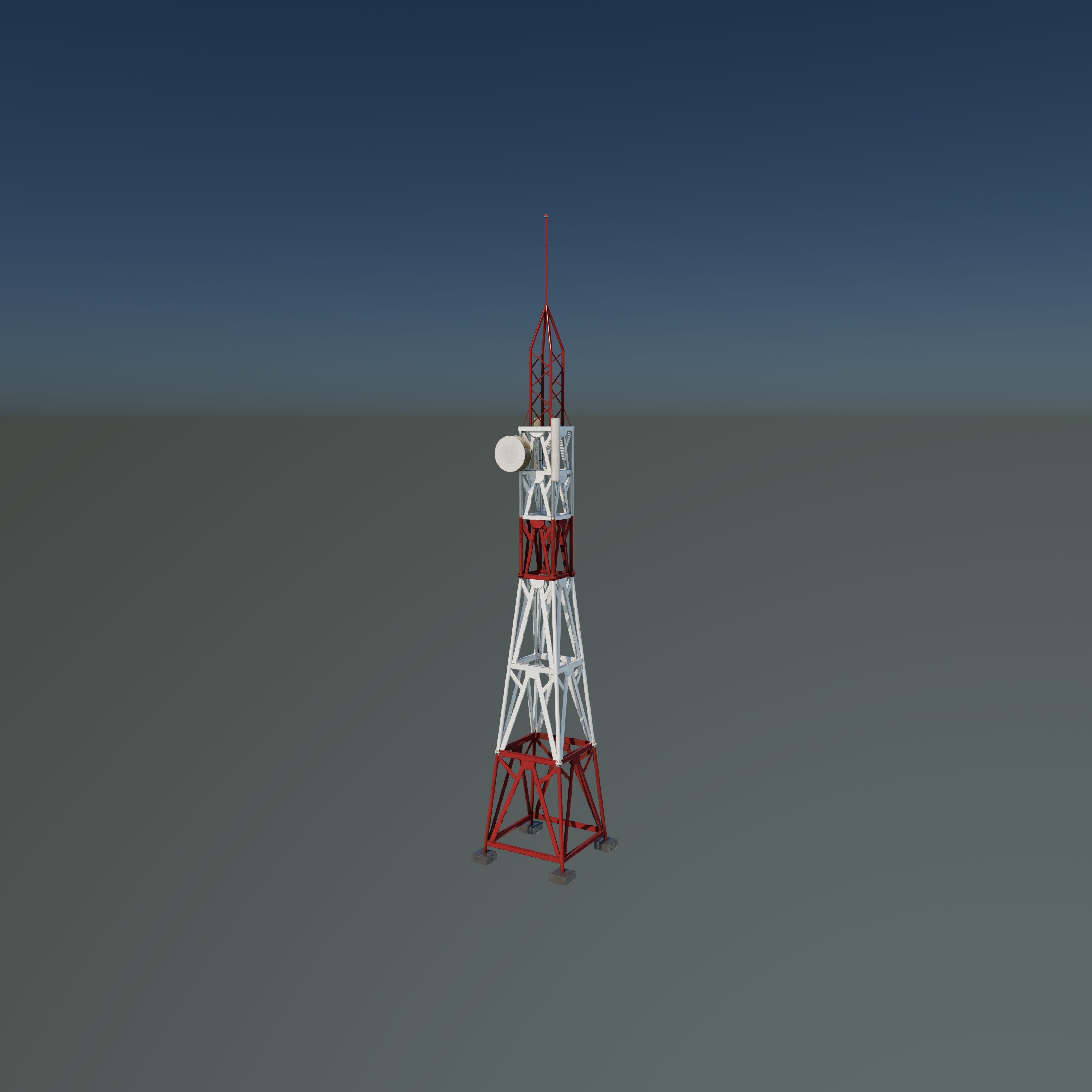 Telecommunication Tower 3D model_2