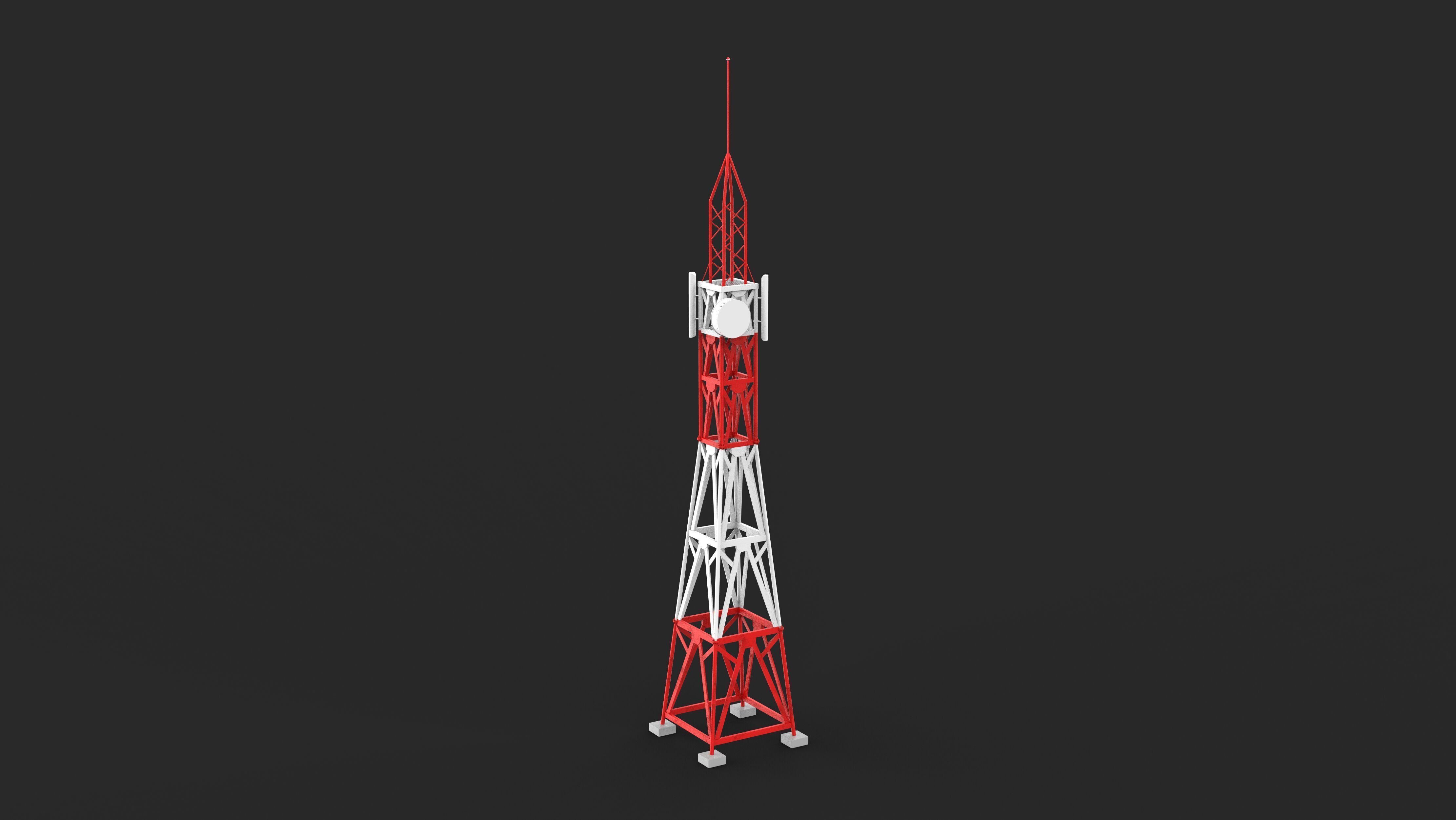 Telecommunication Tower 3D model_4