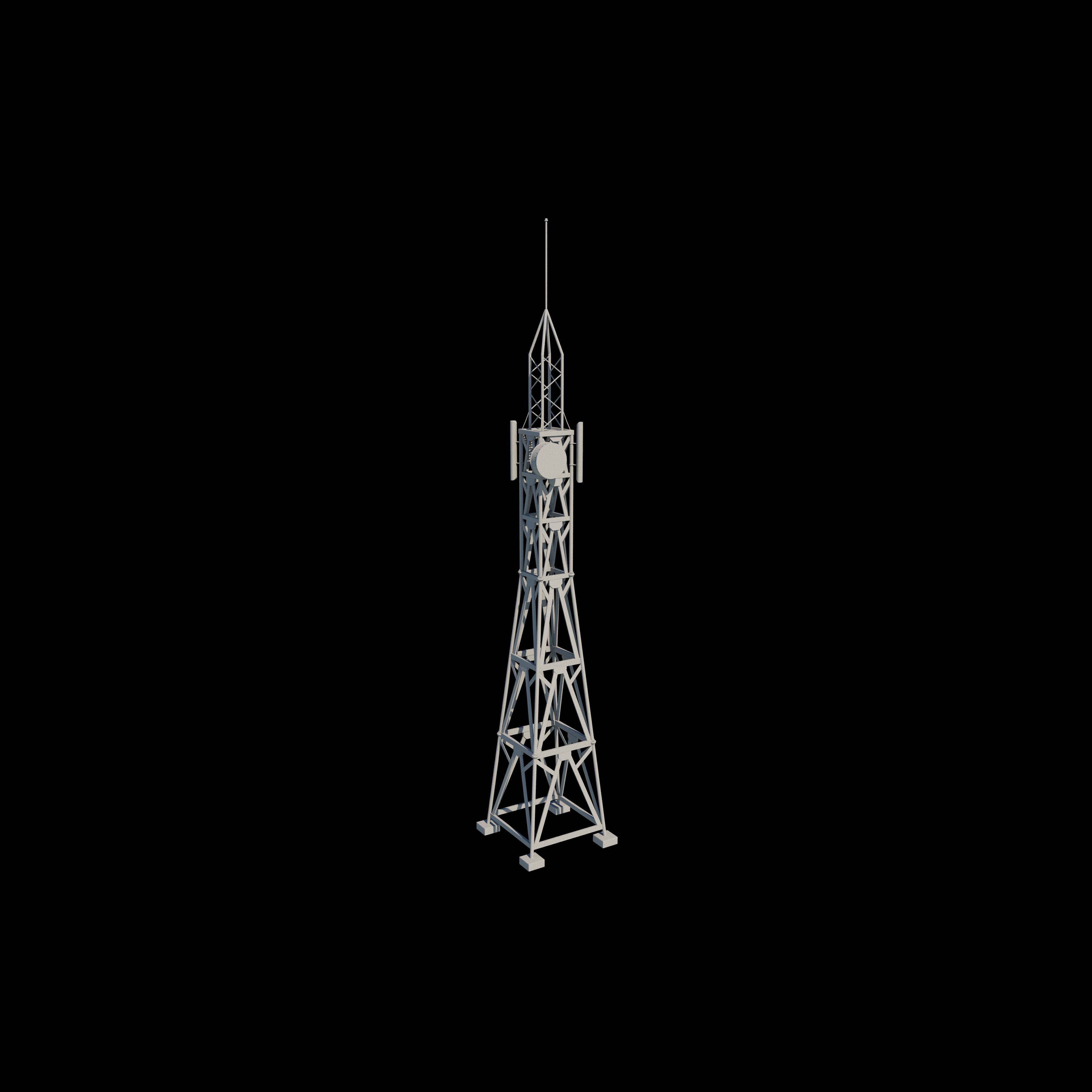 Telecommunication Tower 3D model_8