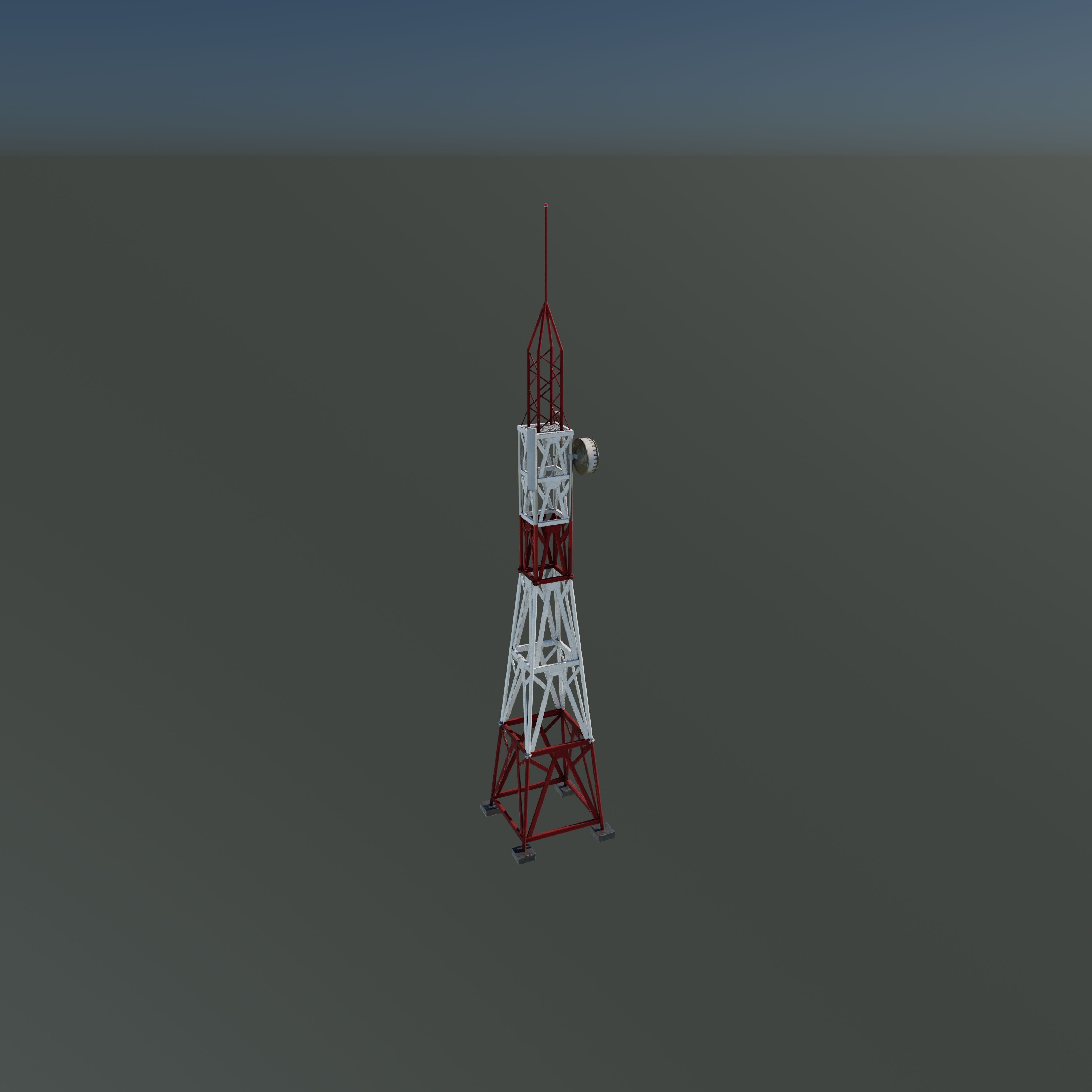 Telecommunication Tower 3D model_9