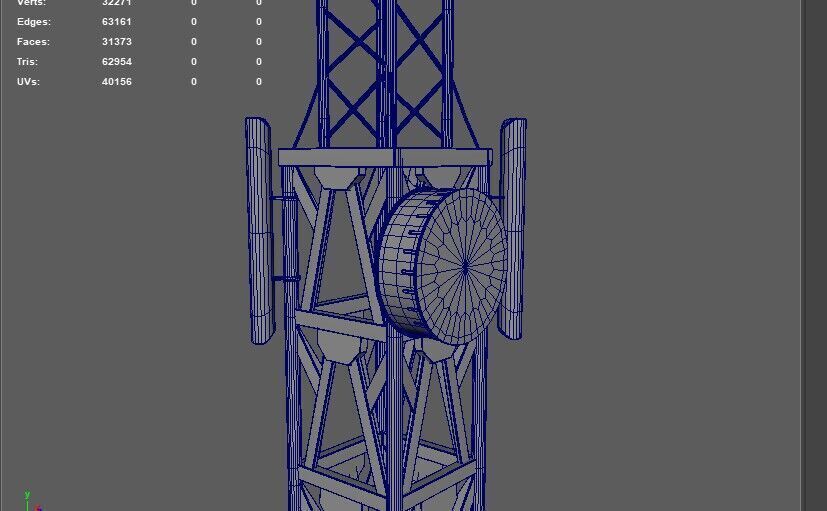 Telecommunication Tower 3D model_13