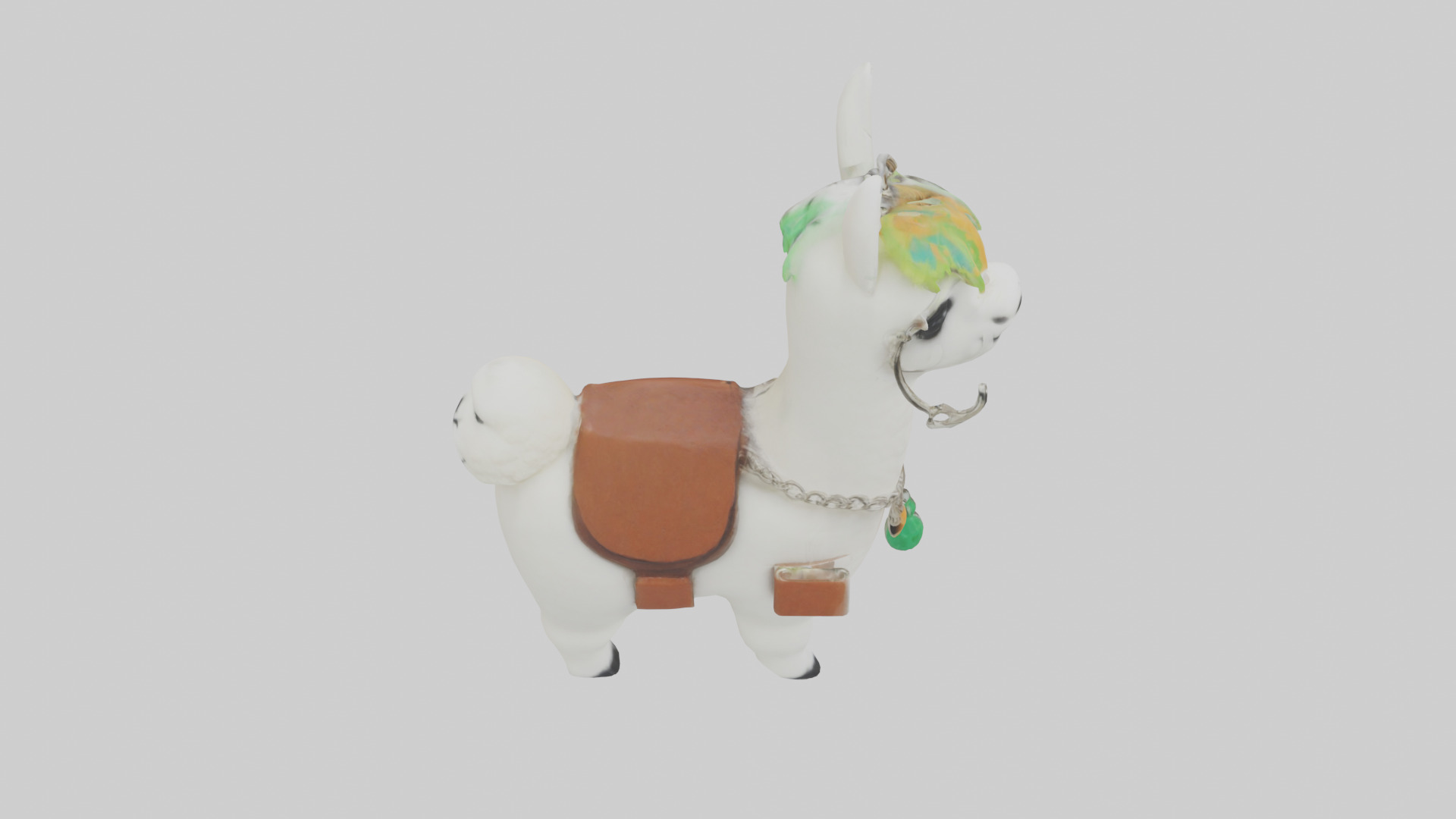 Llama keychain model Low-poly 3D model_15
