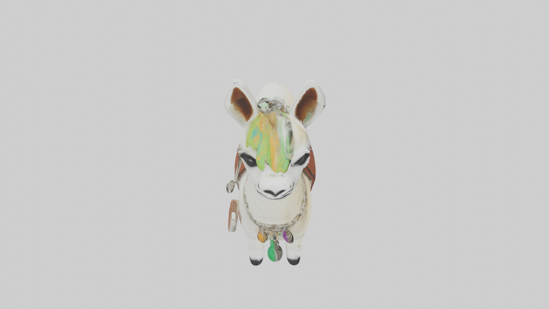 Llama keychain model Low-poly 3D model_18