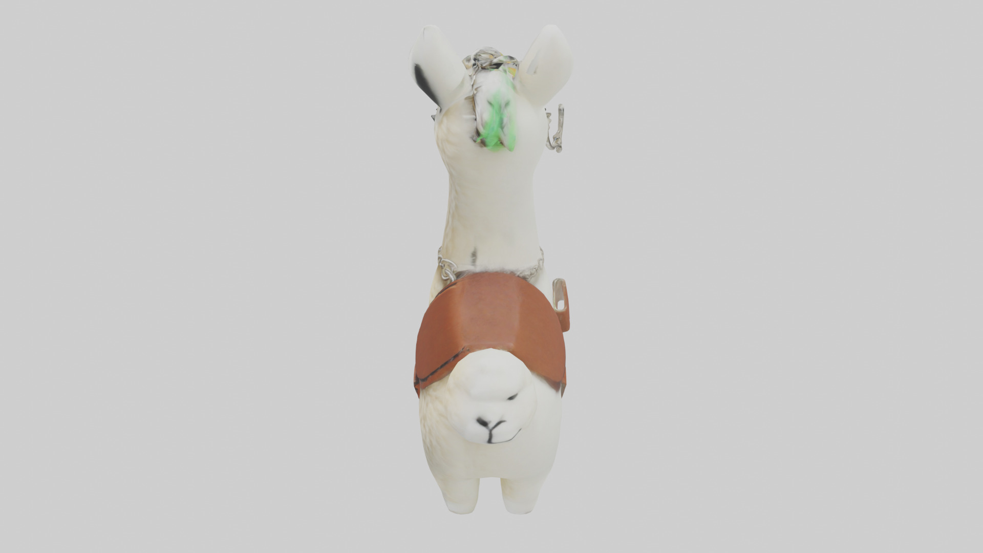 Llama keychain model Low-poly 3D model_17