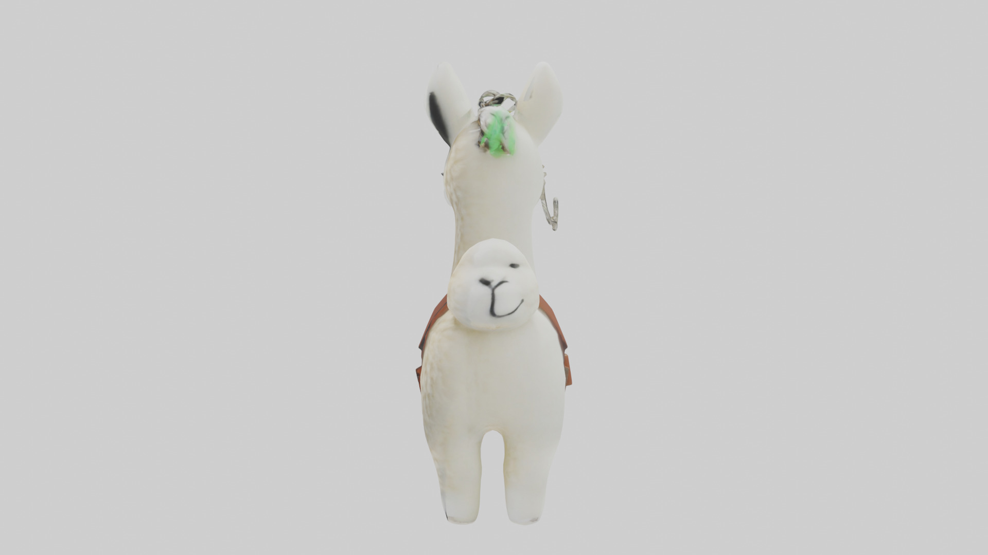Llama keychain model Low-poly 3D model_12