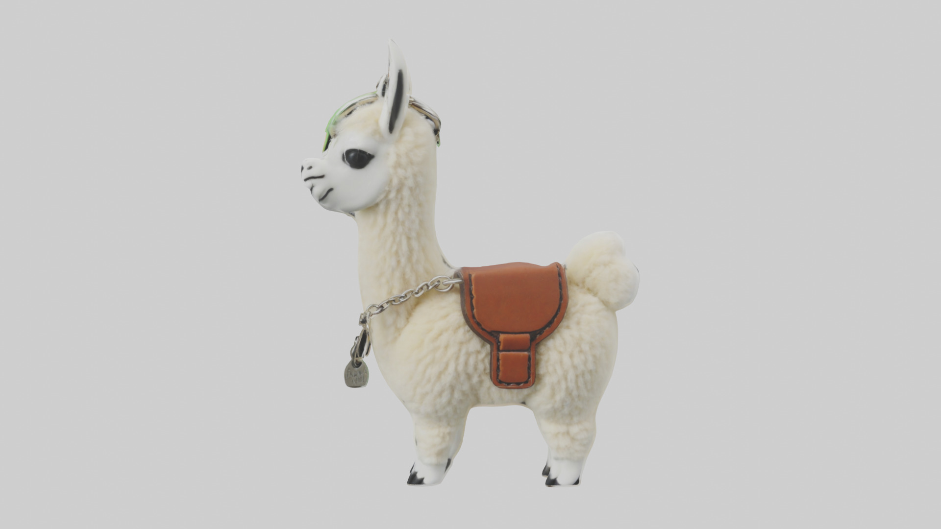 Llama keychain model Low-poly 3D model_9