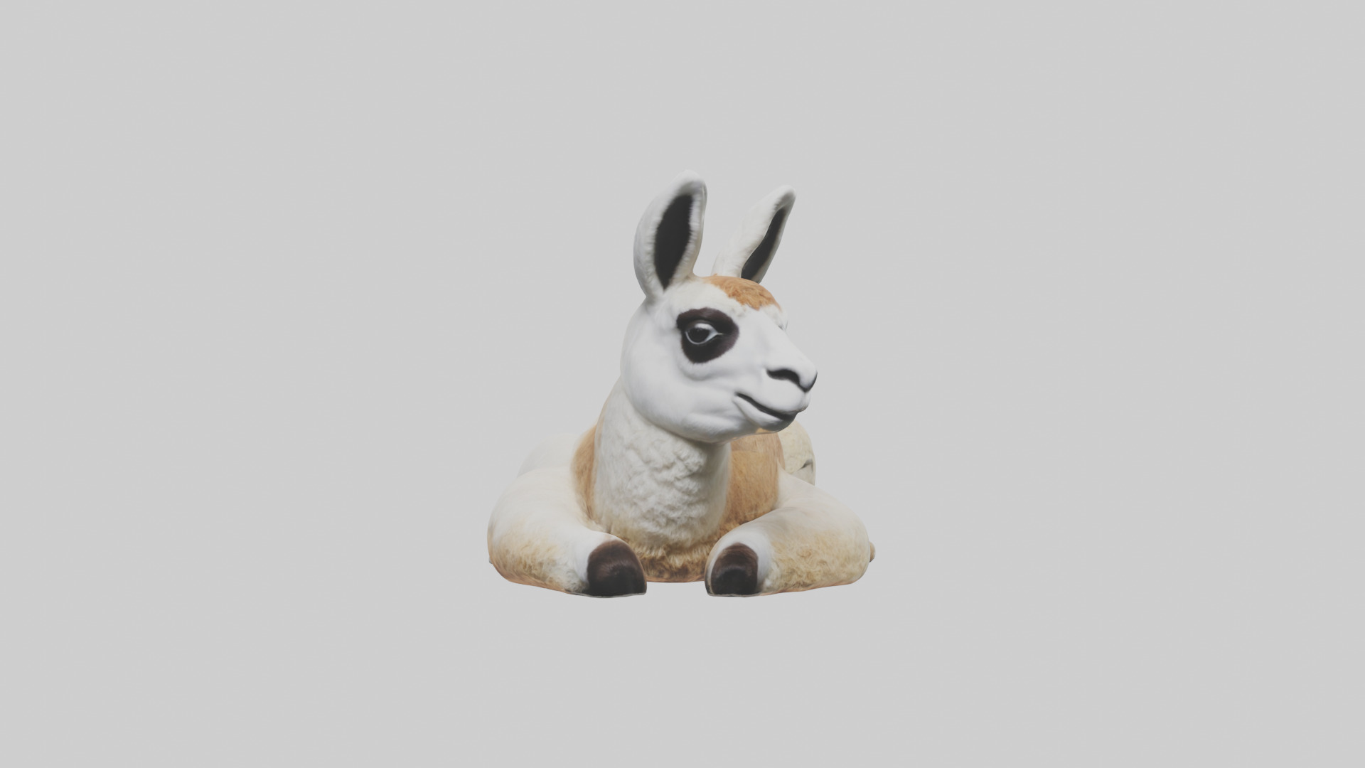 Llama lying down model Low-poly 3D model_9