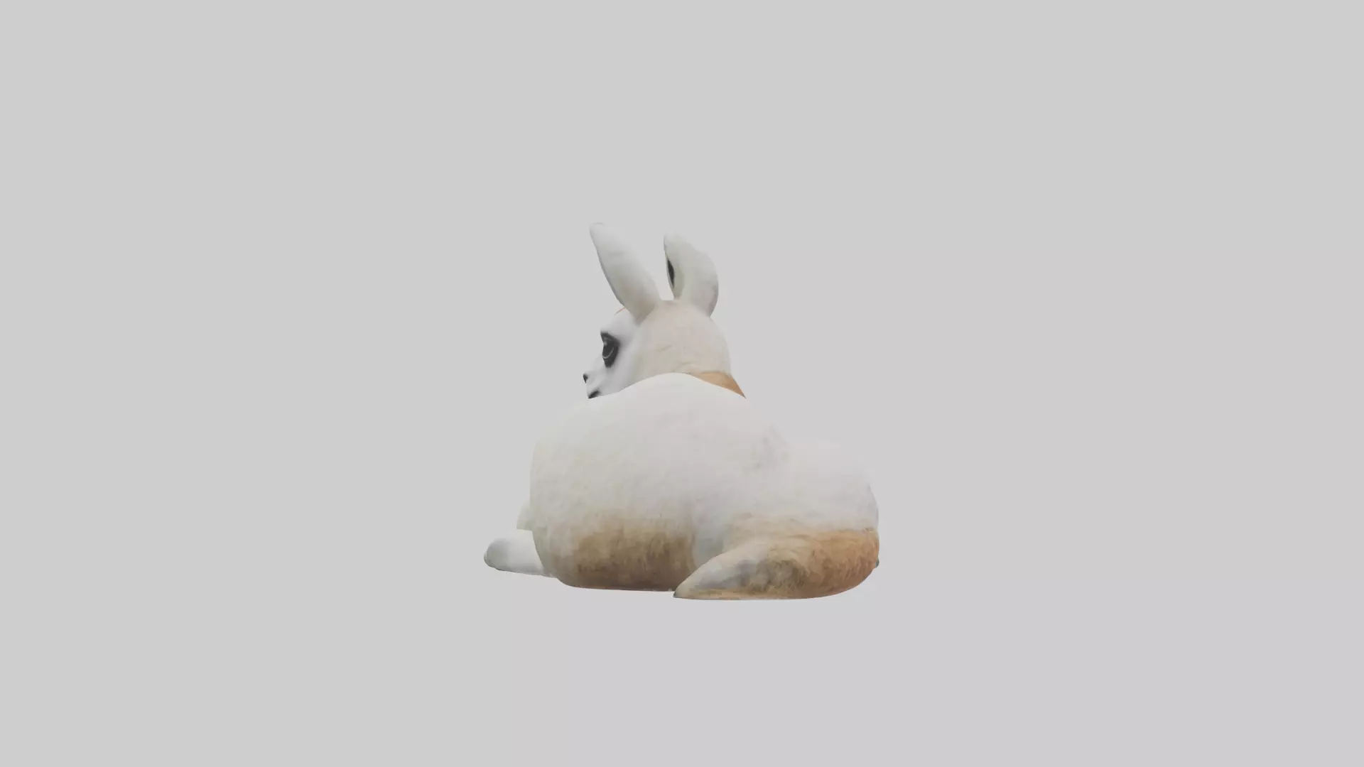 Llama lying down model Low-poly 3D model_0
