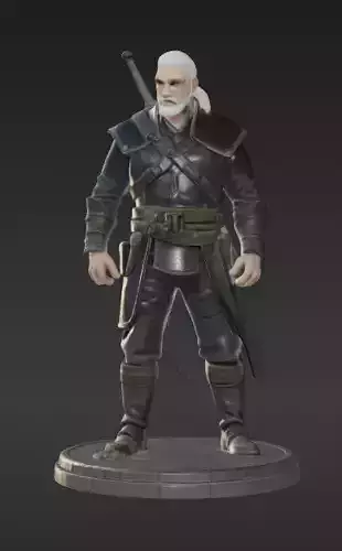 Geralt Of Rivia Witcher Figurine 3D model