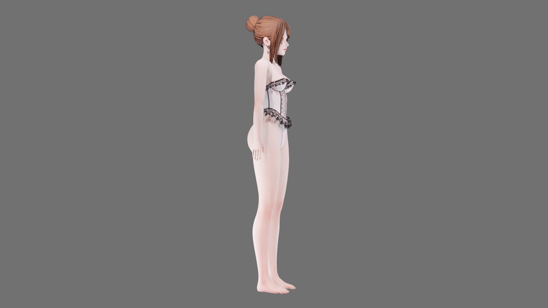 Lingerie clothes 0008 - Rig -Unreal - Unity - Blender - Animated Low-poly 3D model_39