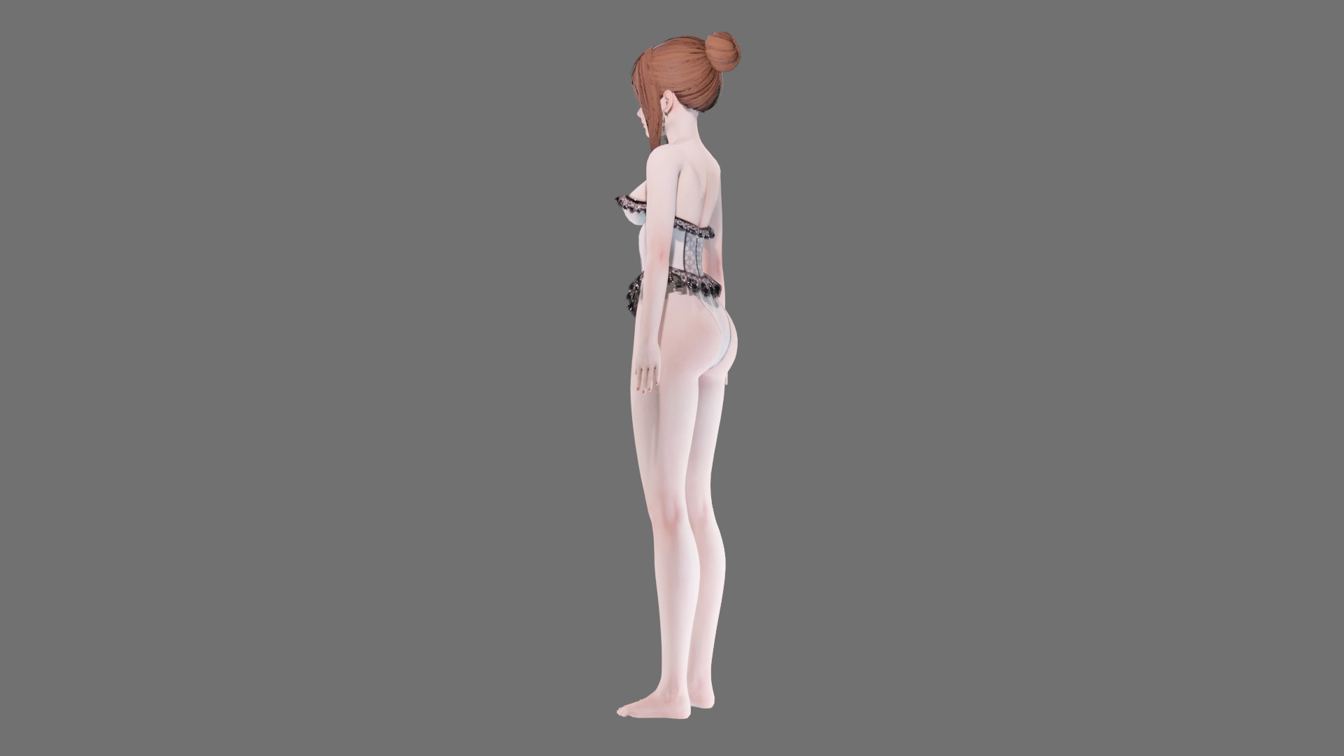 Lingerie clothes 0008 - Rig -Unreal - Unity - Blender - Animated Low-poly 3D model_22