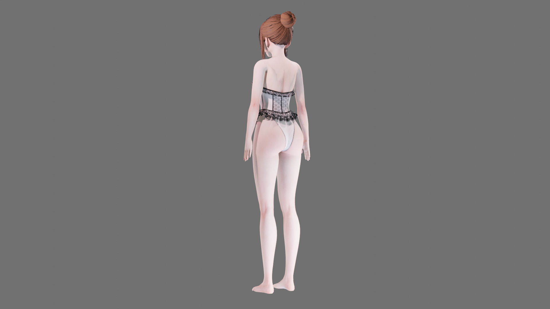 Lingerie clothes 0008 - Rig -Unreal - Unity - Blender - Animated Low-poly 3D model_25