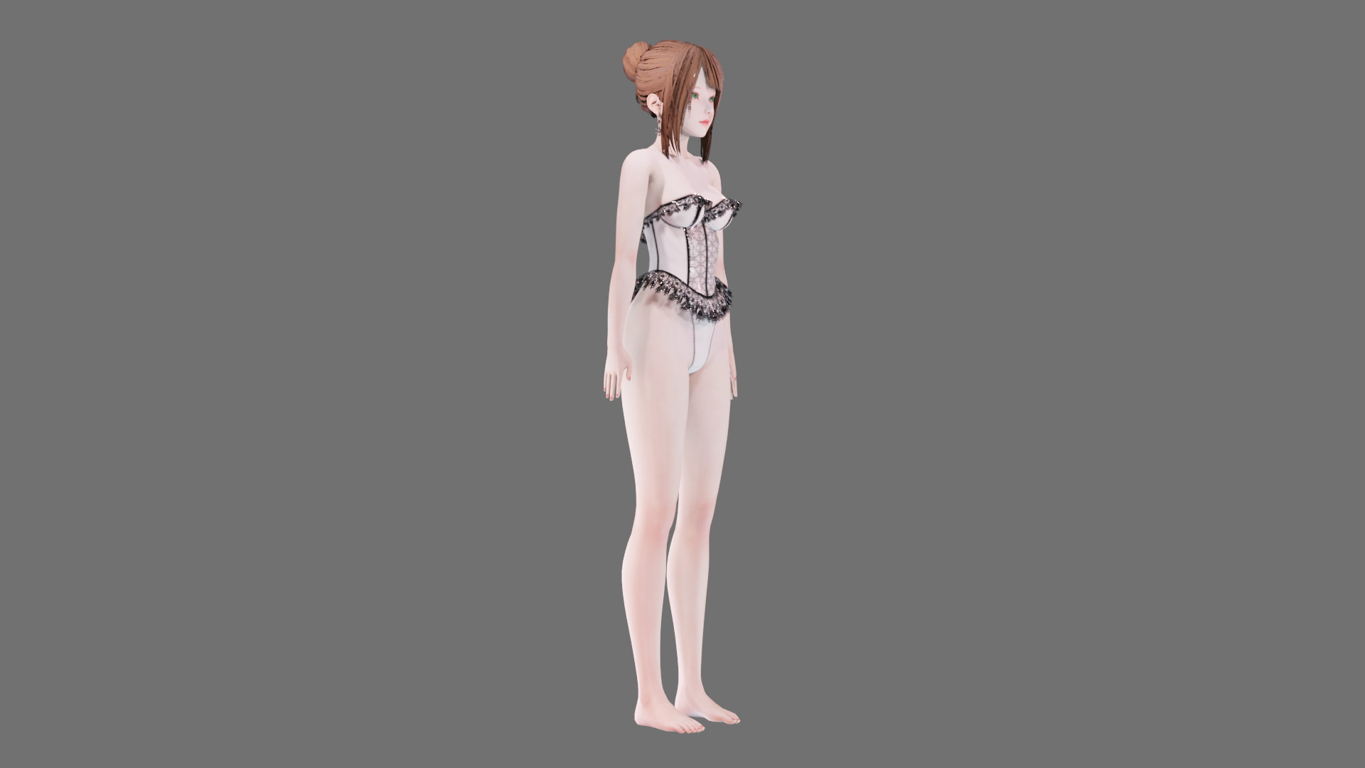 Lingerie clothes 0008 - Rig -Unreal - Unity - Blender - Animated Low-poly 3D model_41