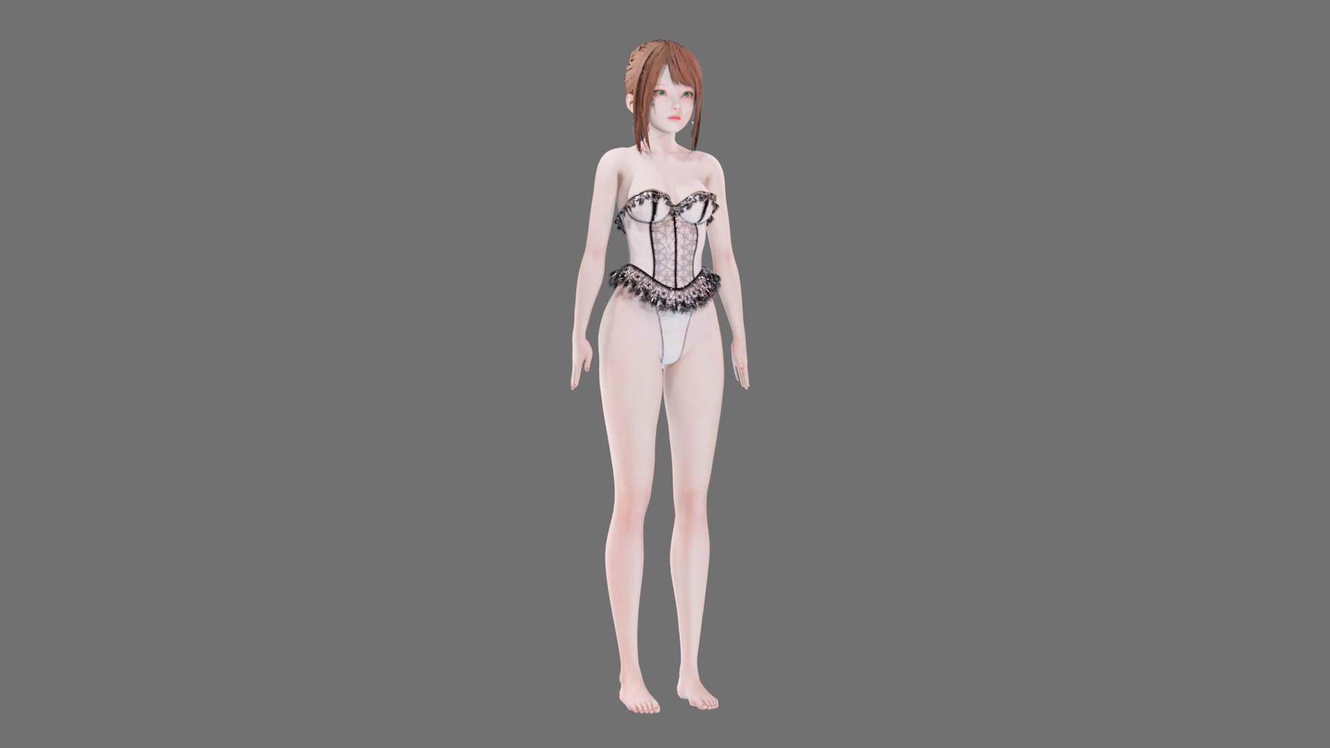 Lingerie clothes 0008 - Rig -Unreal - Unity - Blender - Animated Low-poly 3D model_44