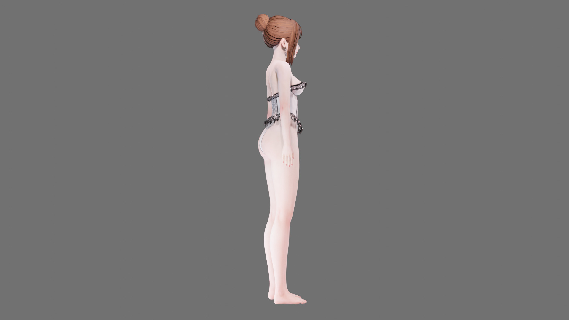 Lingerie clothes 0008 - Rig -Unreal - Unity - Blender - Animated Low-poly 3D model_36