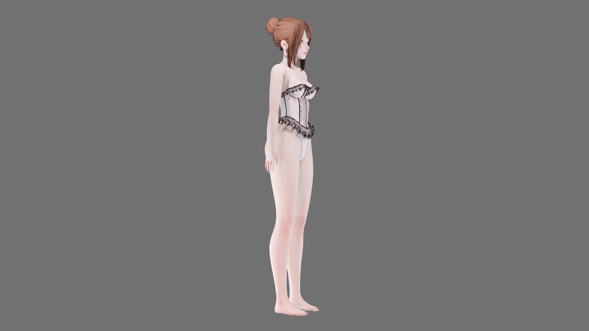 Lingerie clothes 0008 - Rig -Unreal - Unity - Blender - Animated Low-poly 3D model_40