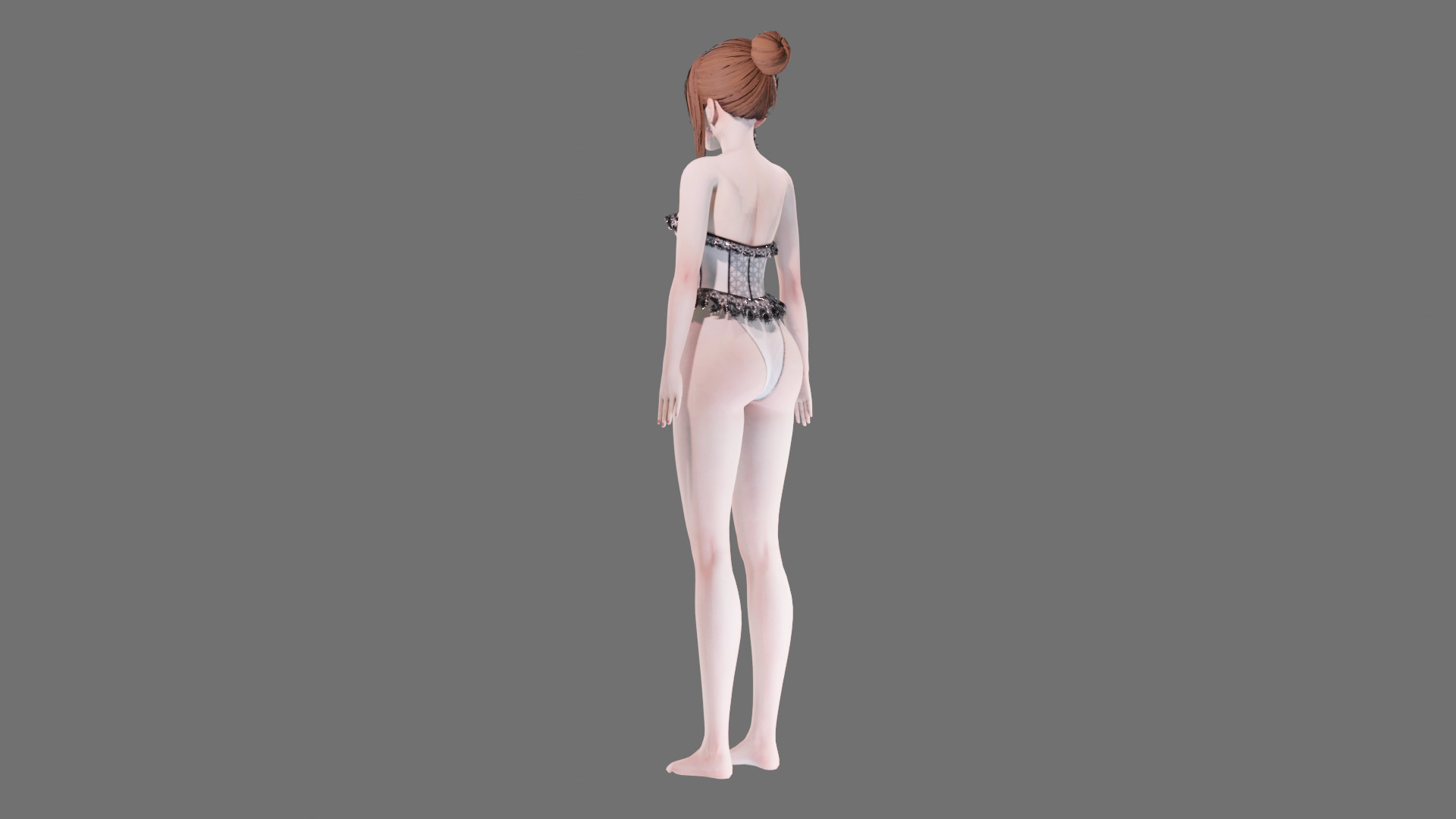 Lingerie clothes 0008 - Rig -Unreal - Unity - Blender - Animated Low-poly 3D model_24
