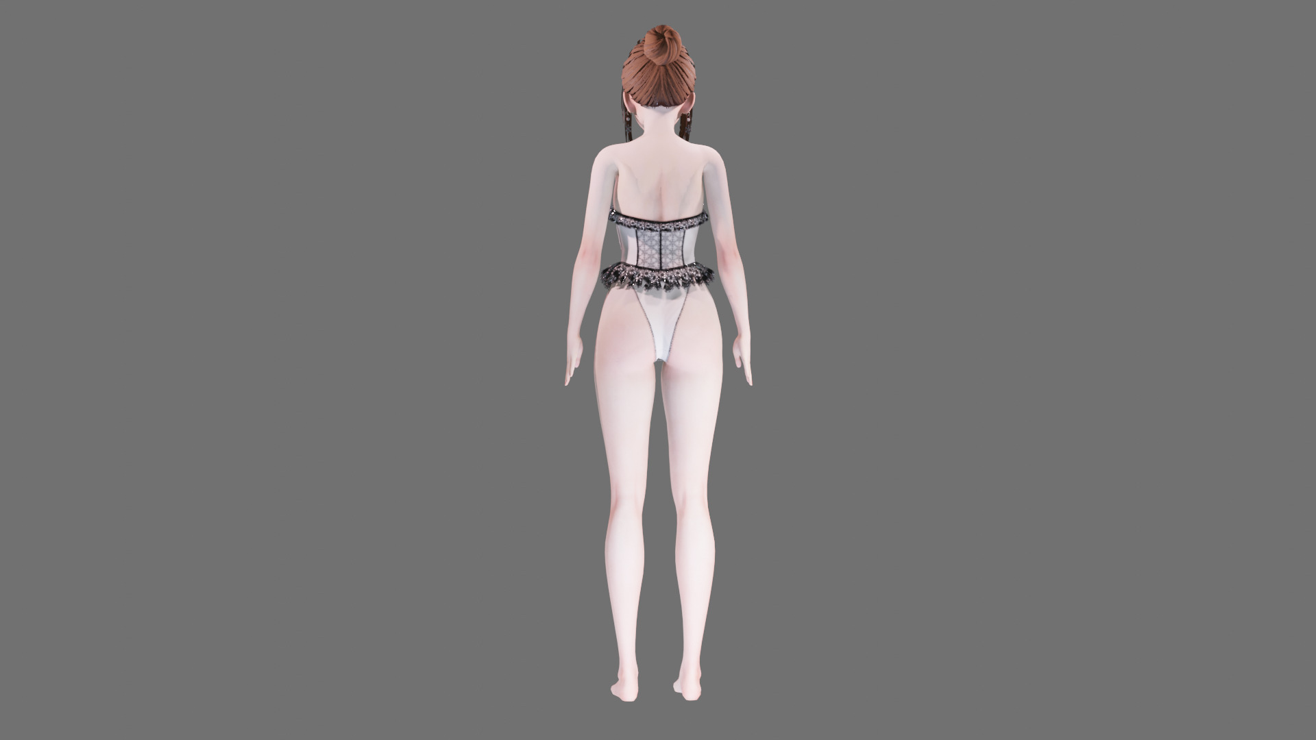Lingerie clothes 0008 - Rig -Unreal - Unity - Blender - Animated Low-poly 3D model_28