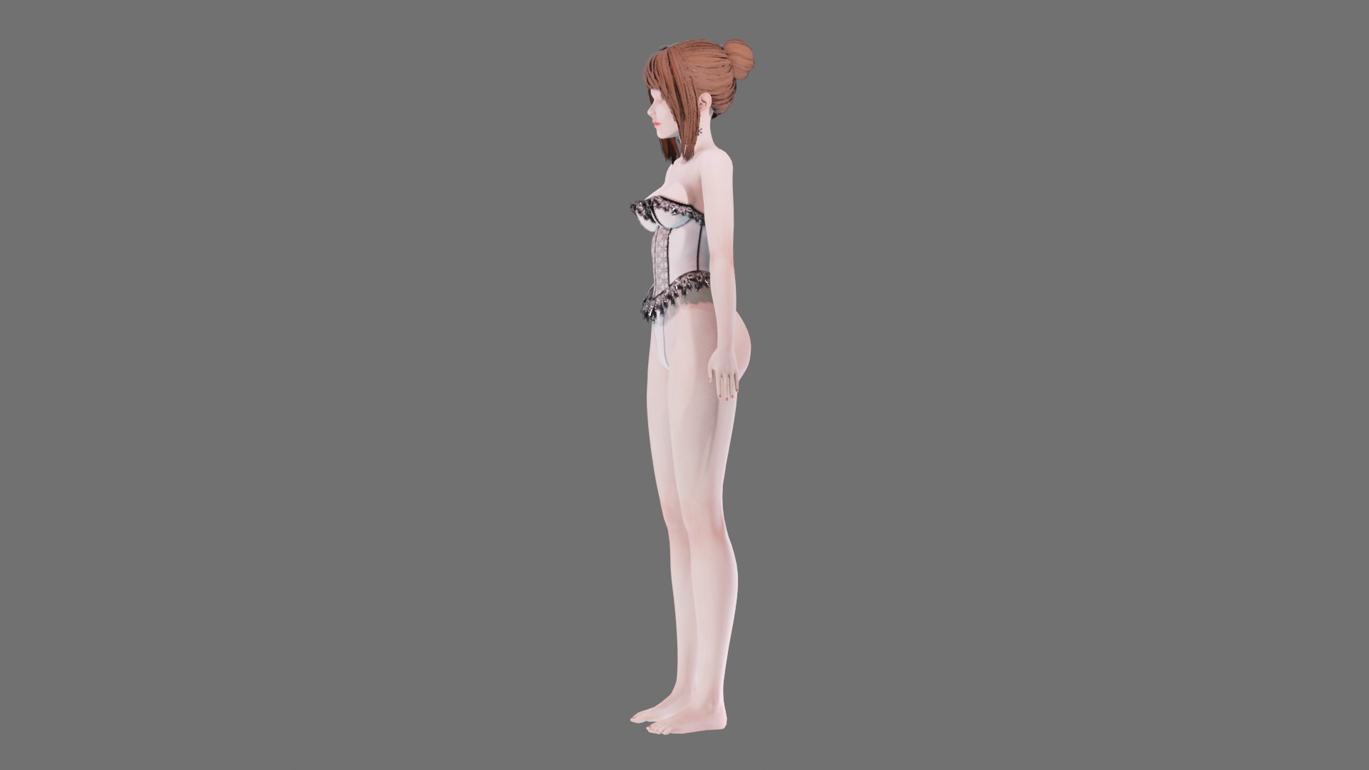 Lingerie clothes 0008 - Rig -Unreal - Unity - Blender - Animated Low-poly 3D model_18