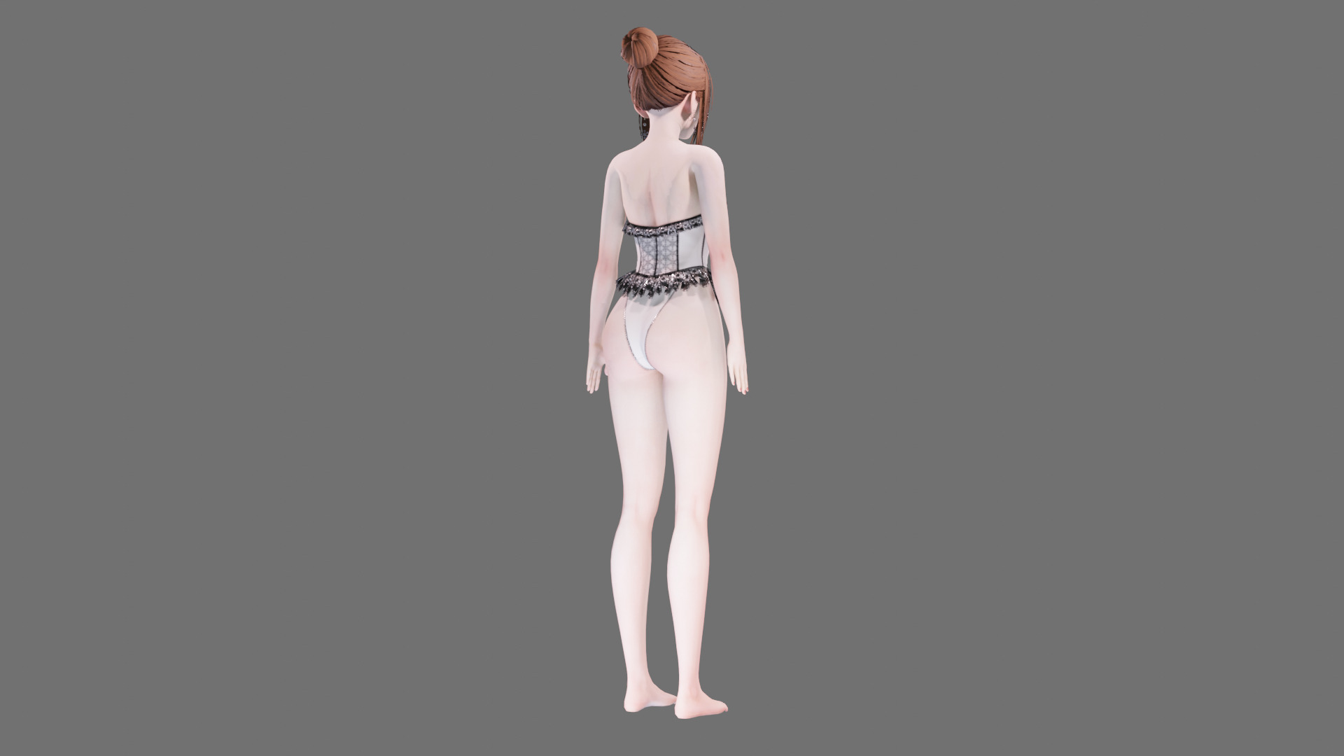 Lingerie clothes 0008 - Rig -Unreal - Unity - Blender - Animated Low-poly 3D model_32