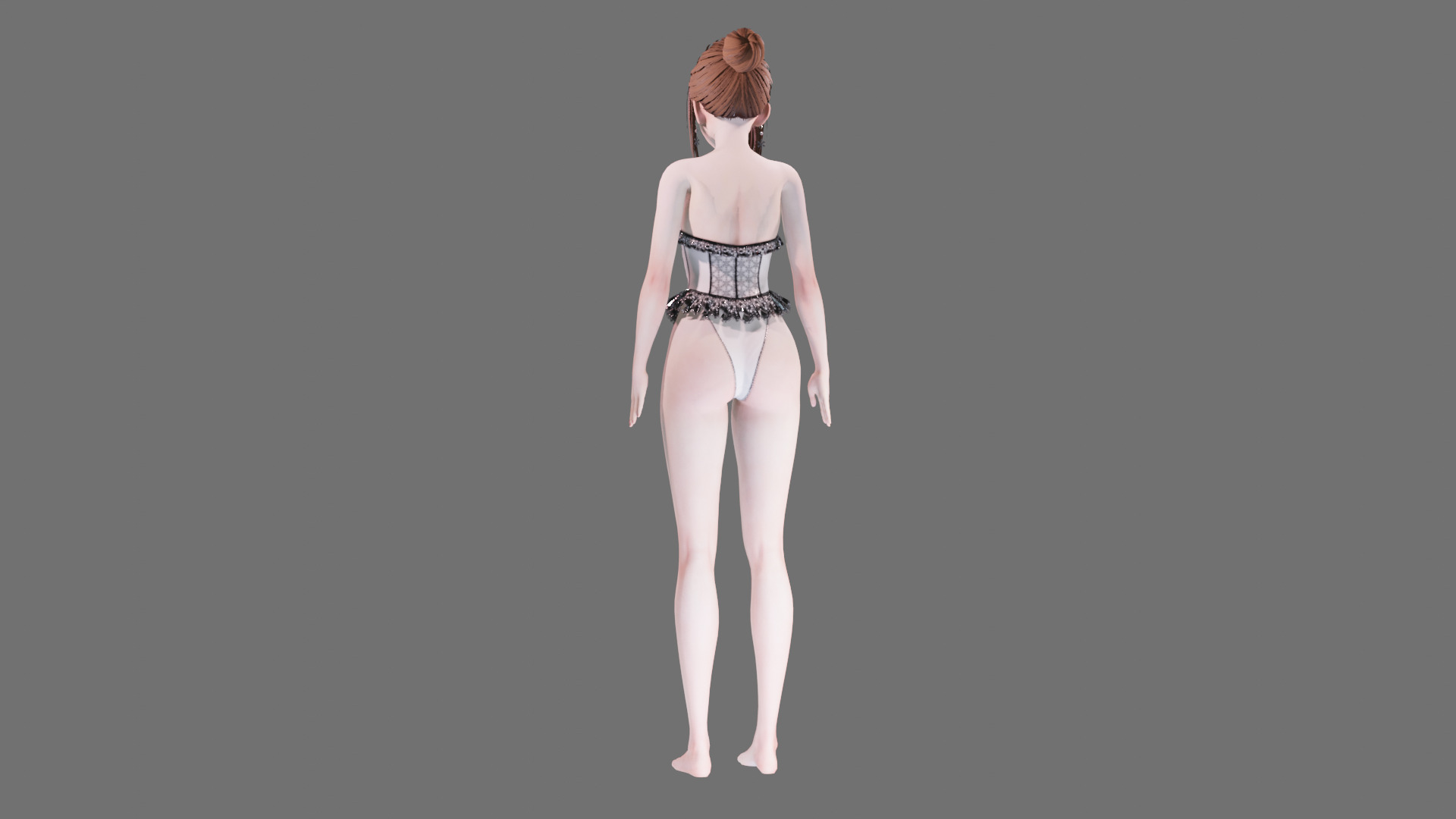Lingerie clothes 0008 - Rig -Unreal - Unity - Blender - Animated Low-poly 3D model_27