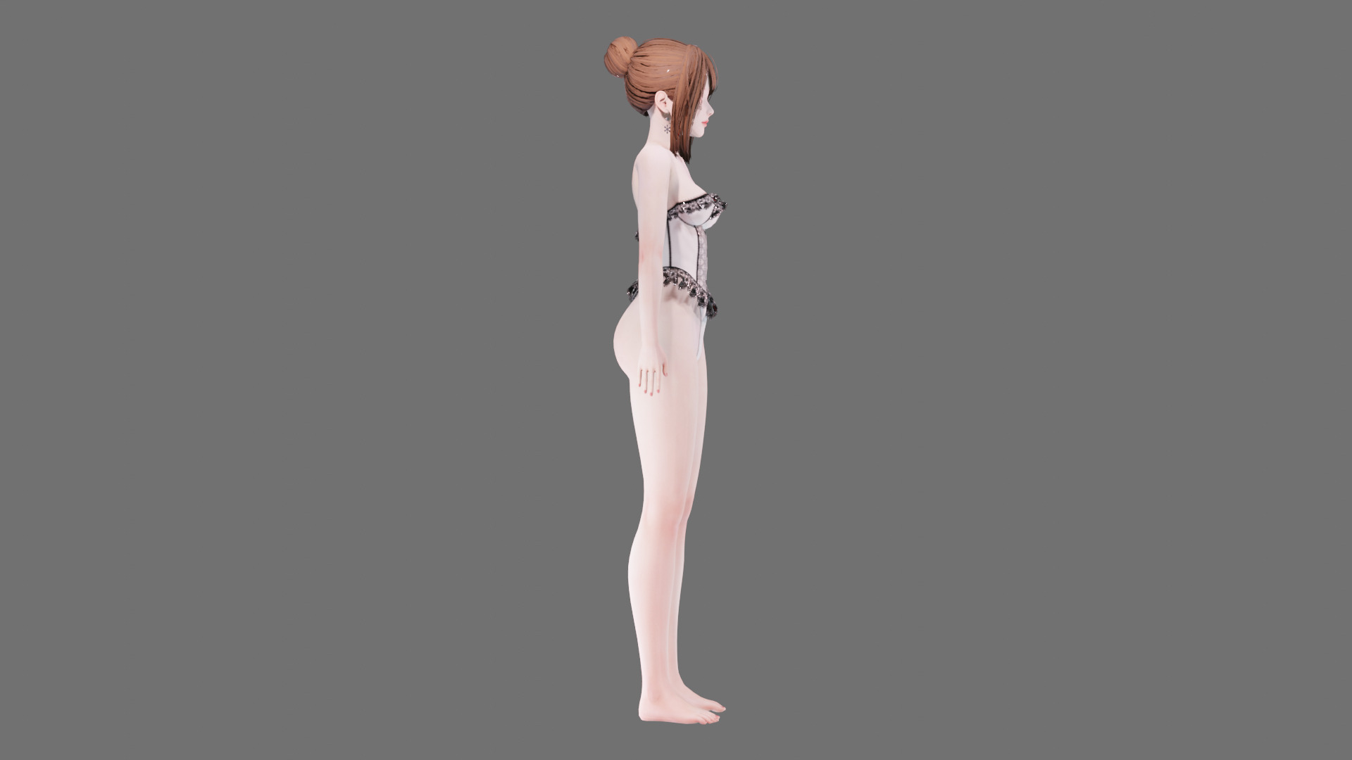 Lingerie clothes 0008 - Rig -Unreal - Unity - Blender - Animated Low-poly 3D model_38