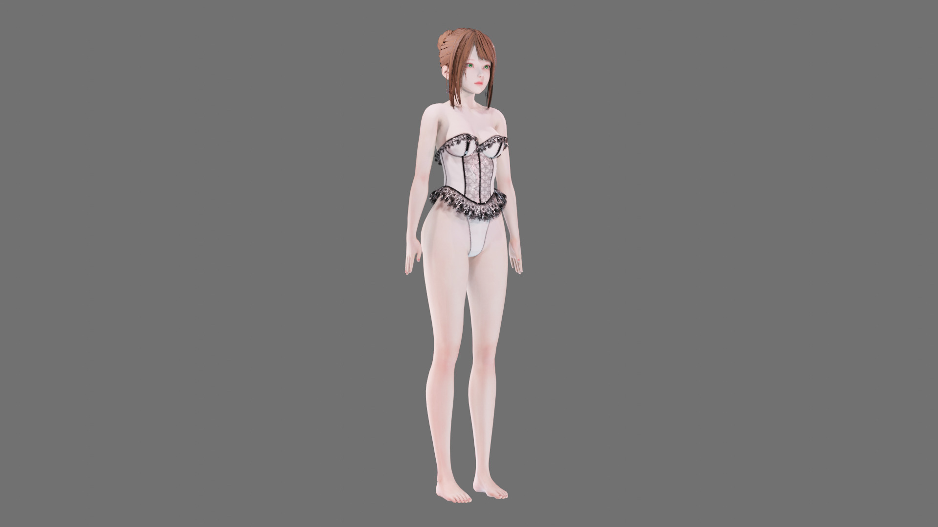 Lingerie clothes 0008 - Rig -Unreal - Unity - Blender - Animated Low-poly 3D model_43