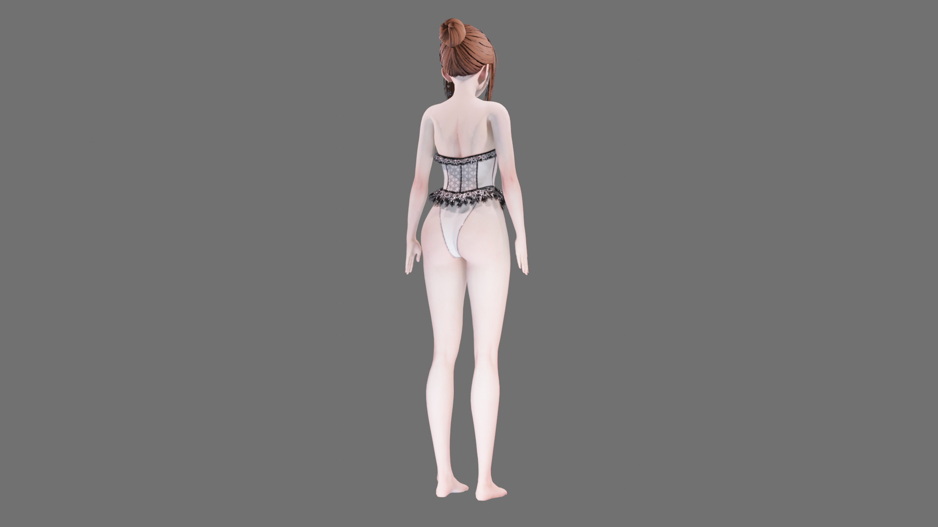 Lingerie clothes 0008 - Rig -Unreal - Unity - Blender - Animated Low-poly 3D model_31