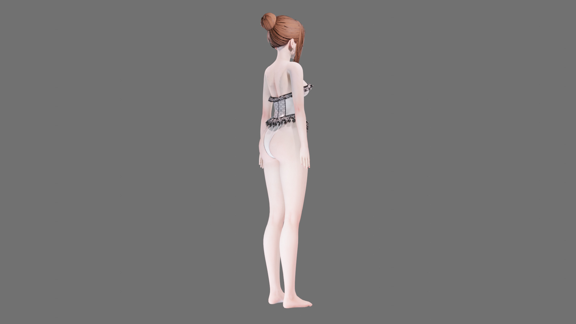 Lingerie clothes 0008 - Rig -Unreal - Unity - Blender - Animated Low-poly 3D model_34