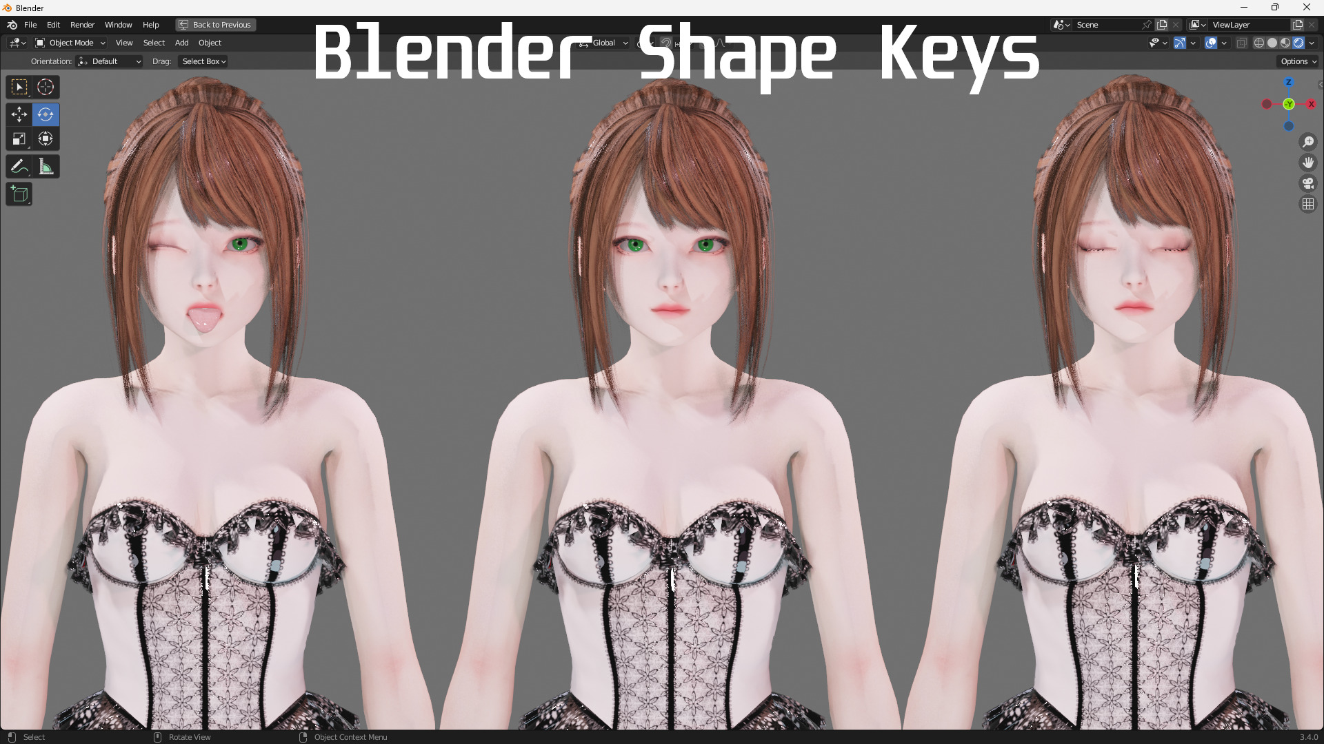 Lingerie clothes 0008 - Rig -Unreal - Unity - Blender - Animated Low-poly 3D model_6