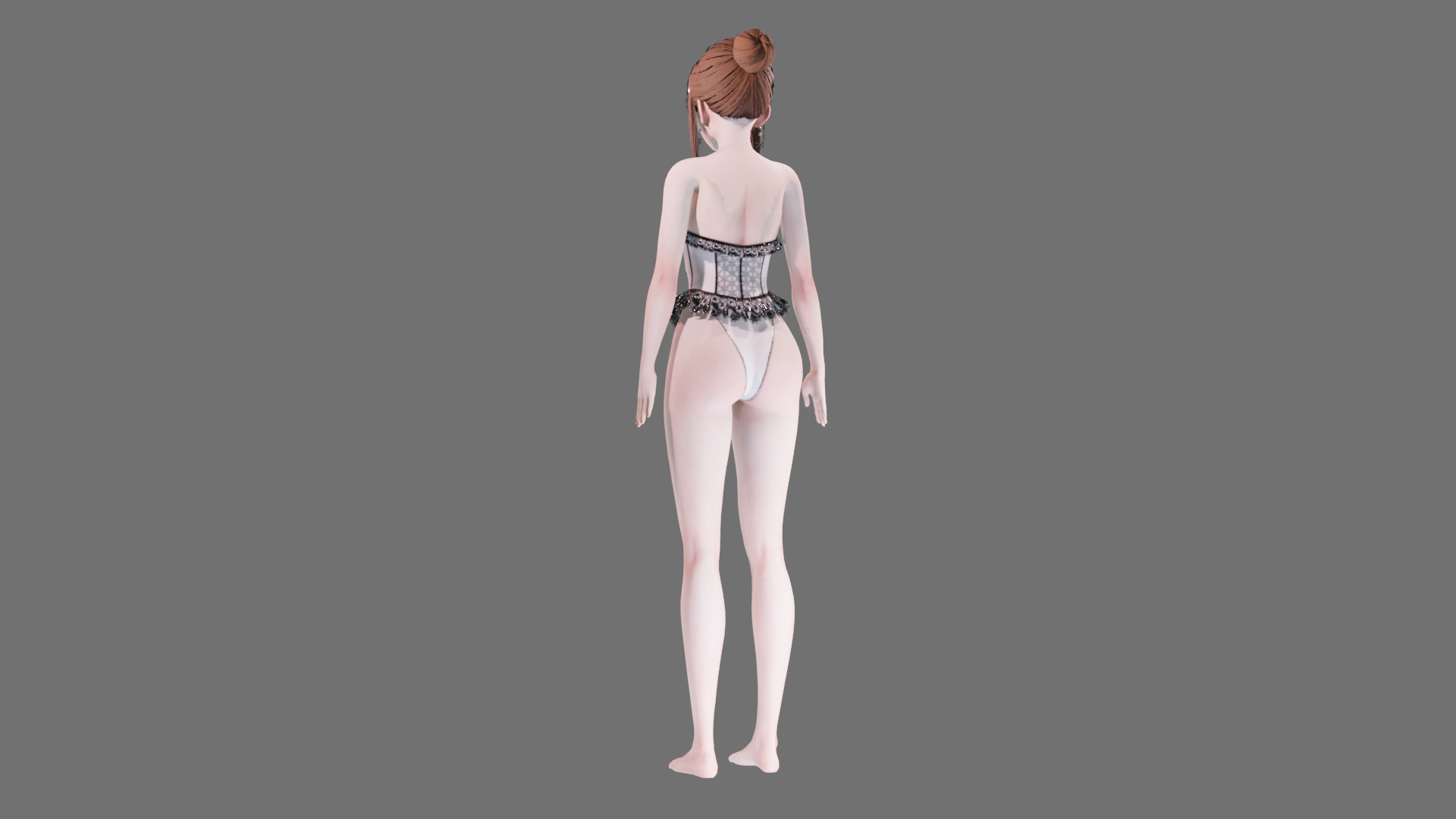 Lingerie clothes 0008 - Rig -Unreal - Unity - Blender - Animated Low-poly 3D model_26