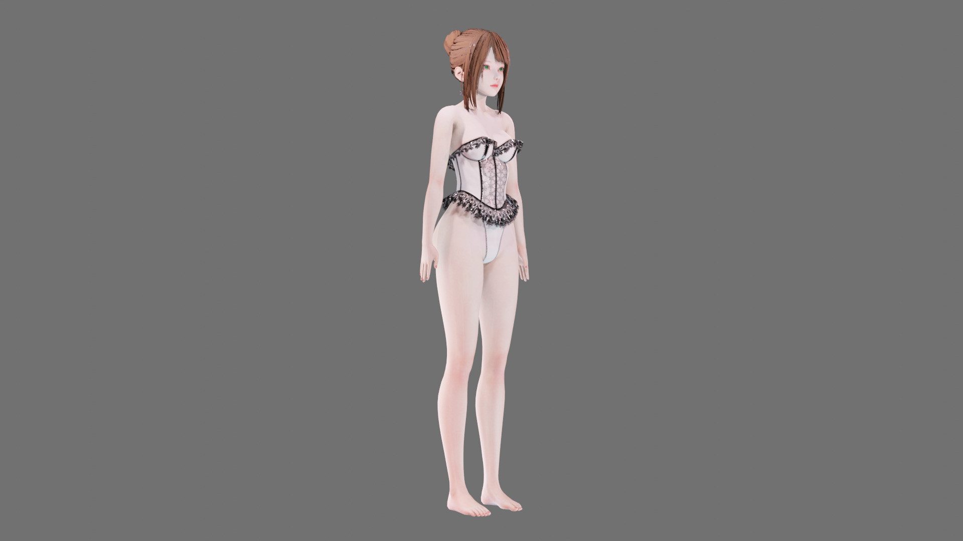 Lingerie clothes 0008 - Rig -Unreal - Unity - Blender - Animated Low-poly 3D model_42