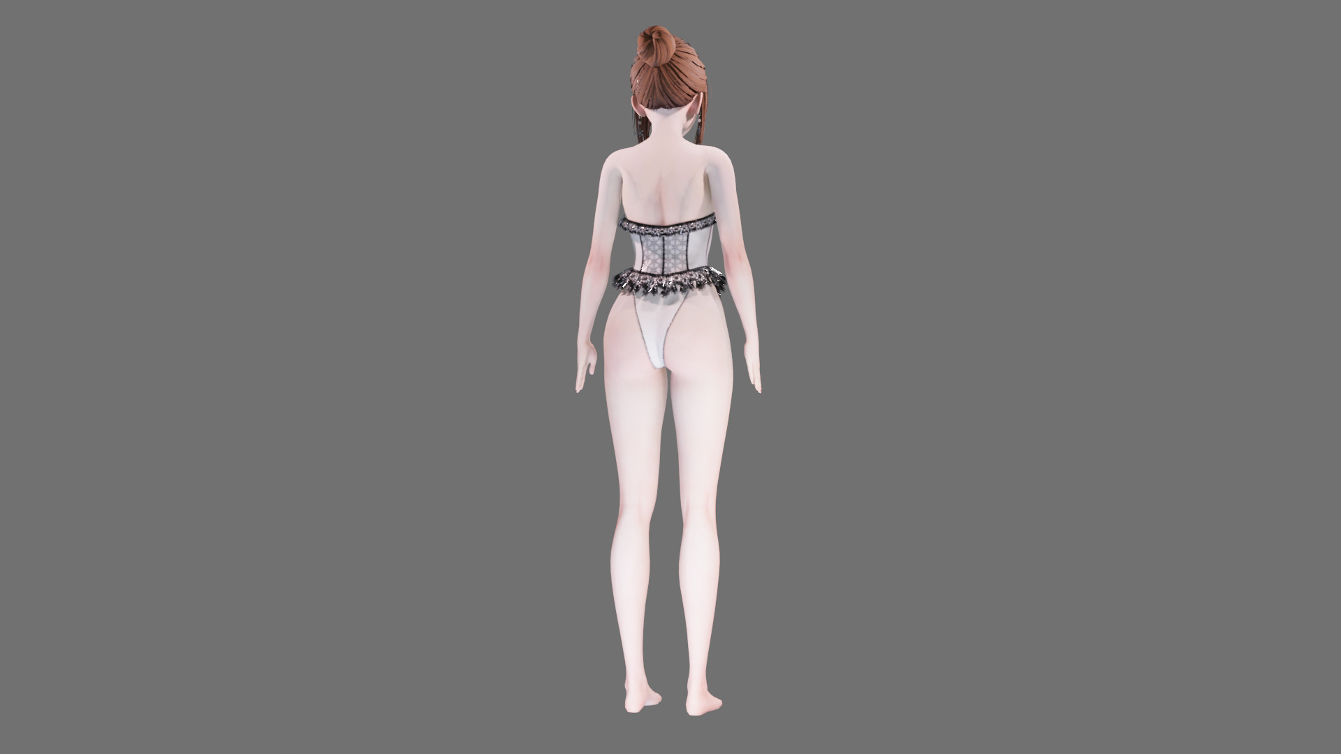 Lingerie clothes 0008 - Rig -Unreal - Unity - Blender - Animated Low-poly 3D model_30