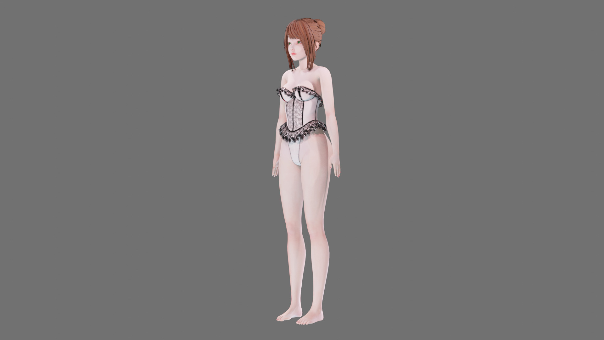 Lingerie clothes 0008 - Rig -Unreal - Unity - Blender - Animated Low-poly 3D model_15