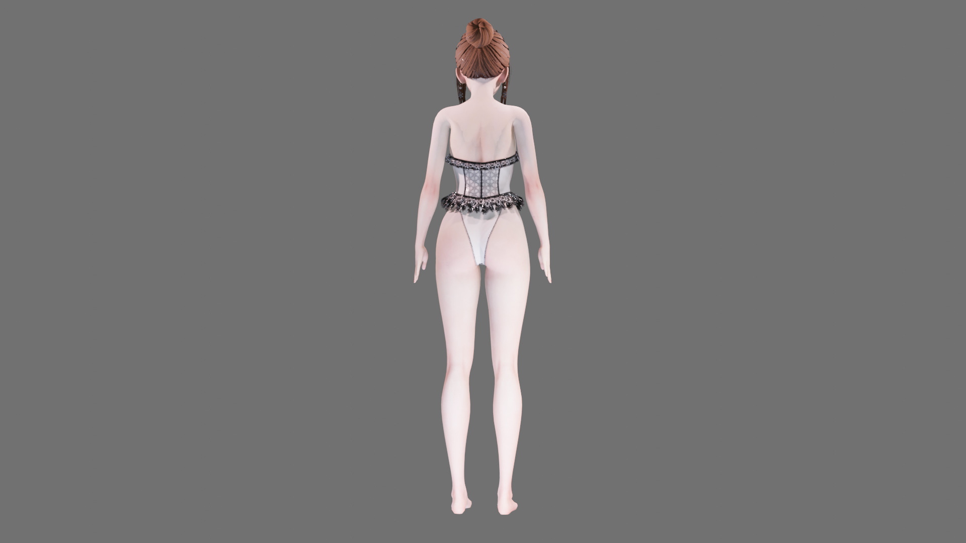 Lingerie clothes 0008 - Rig -Unreal - Unity - Blender - Animated Low-poly 3D model_29