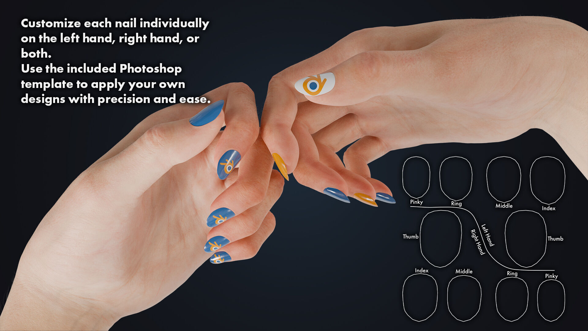 Realistic Female Arms - Customizable Edition 3D model_8